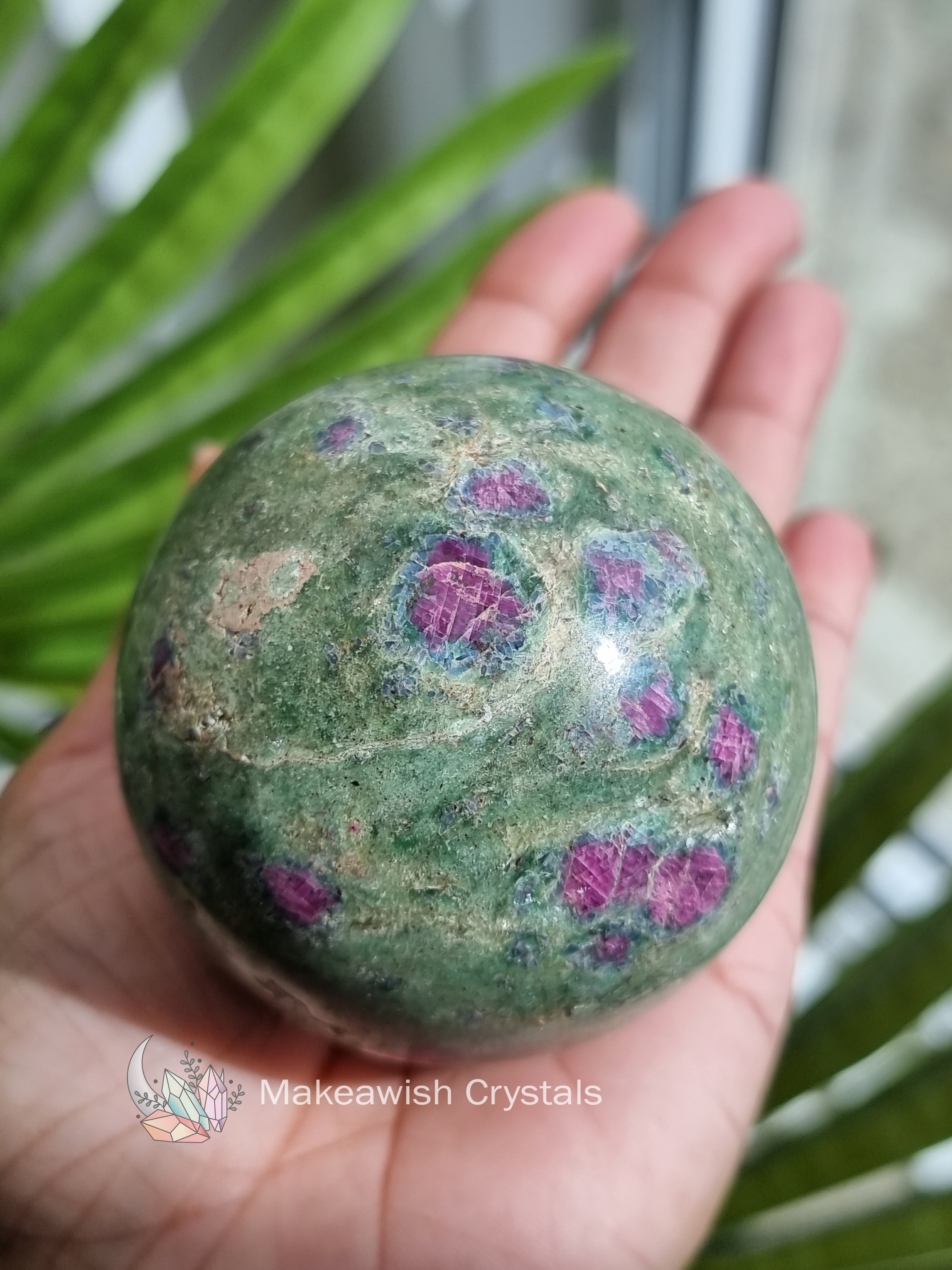Ruby in Fuchsite Sphere