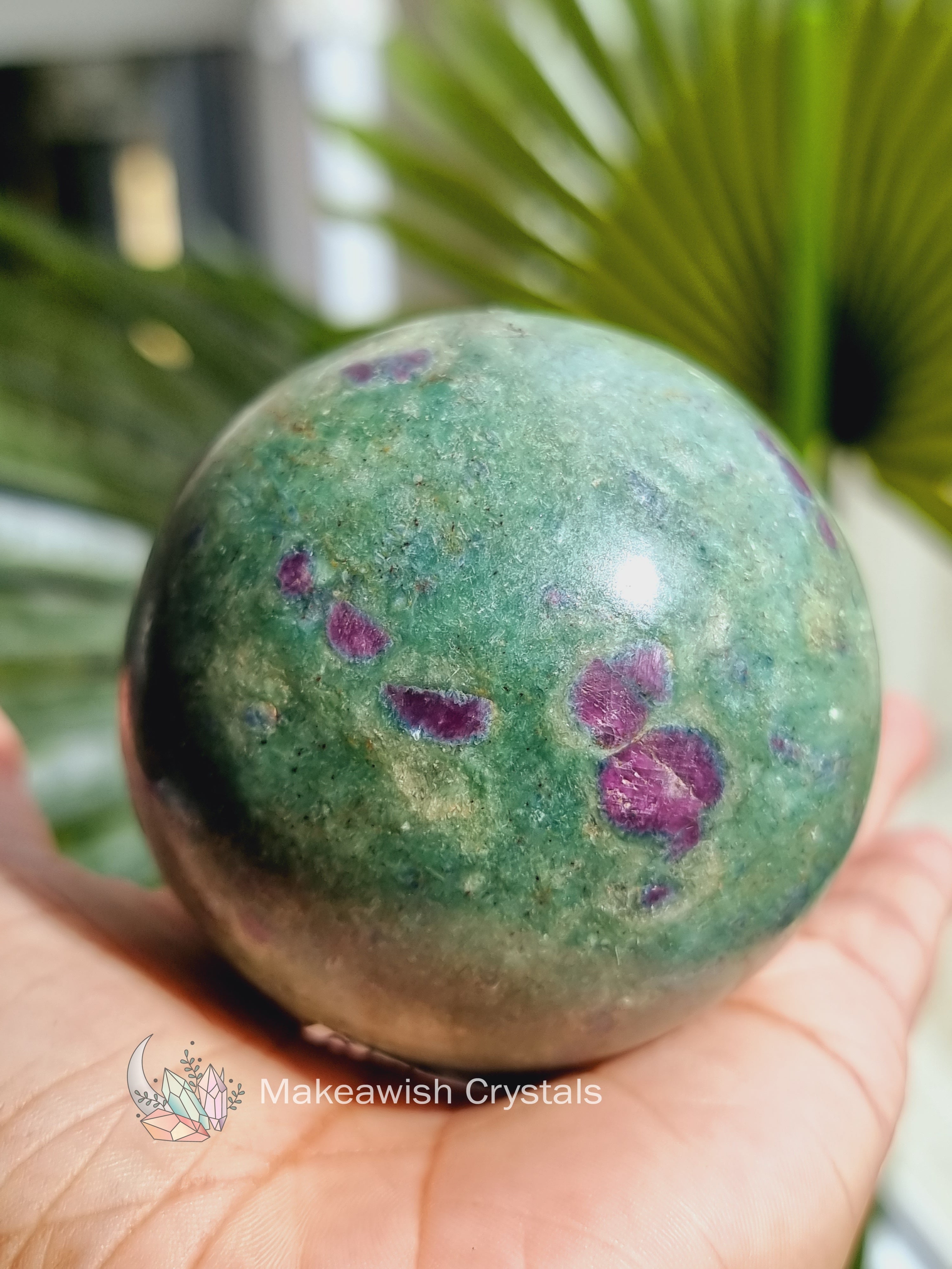 Ruby in Fuchsite Sphere