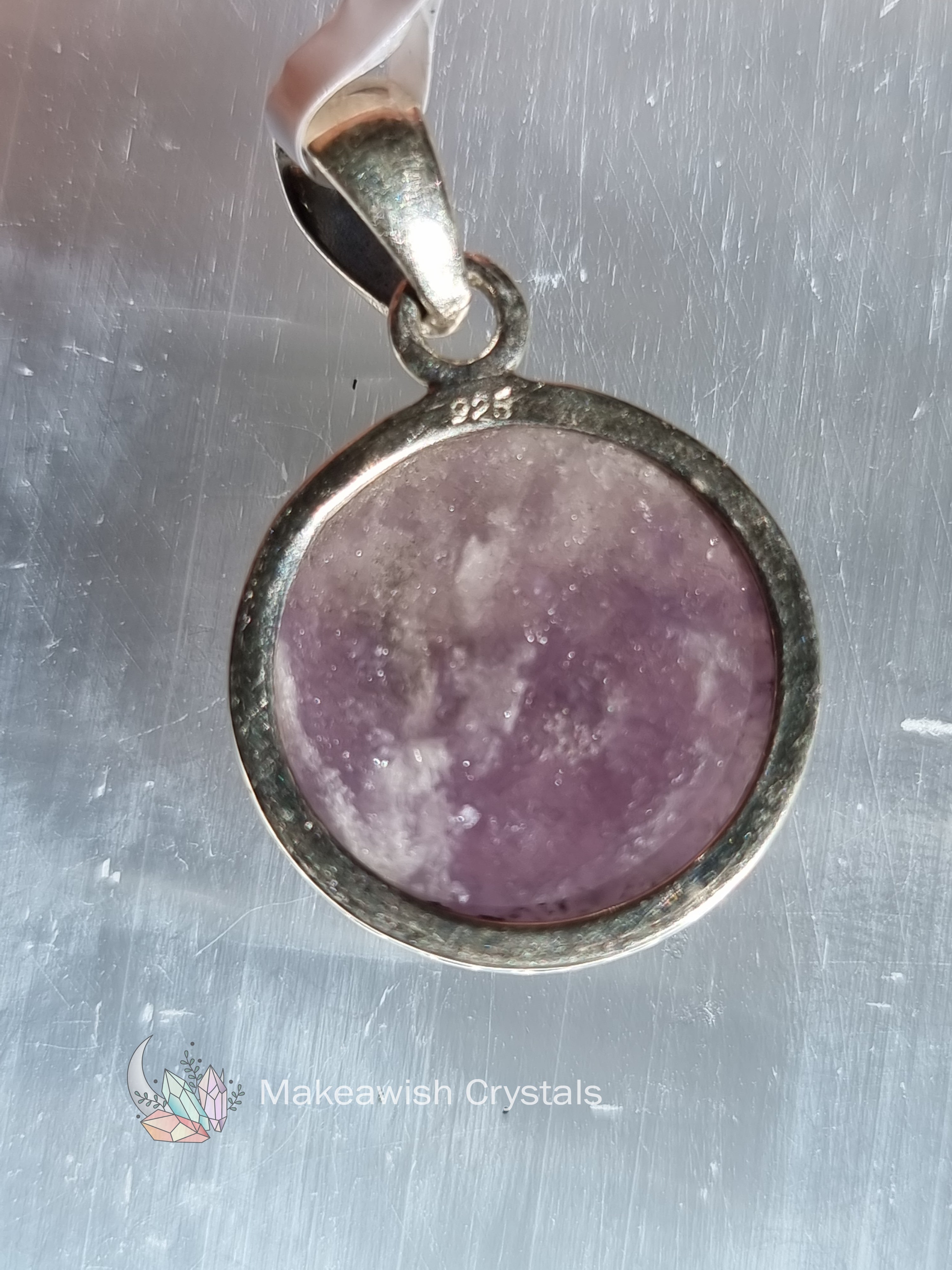 Lepidolite Pendant Sterling Silver
