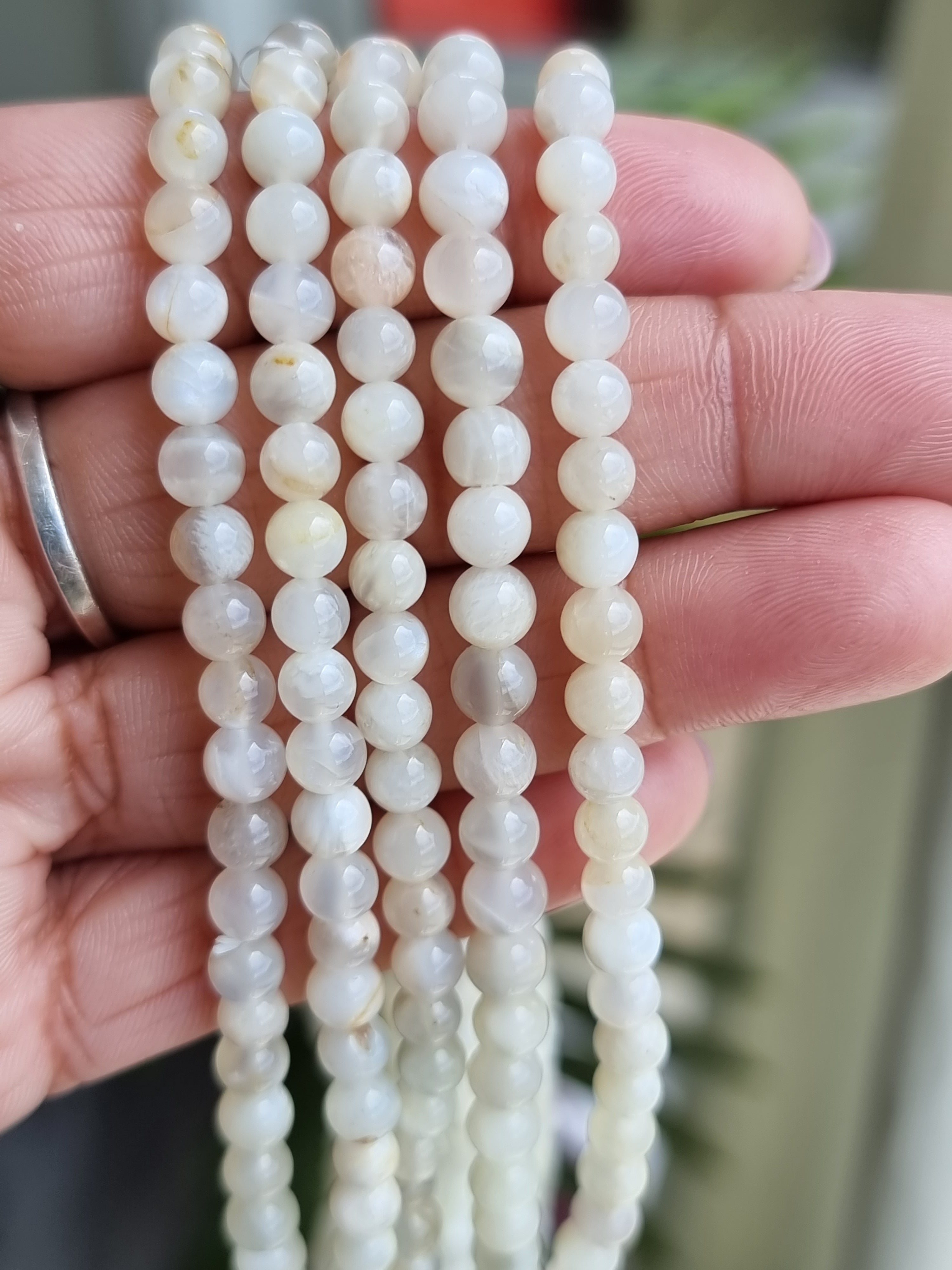 White Moonstone Mala