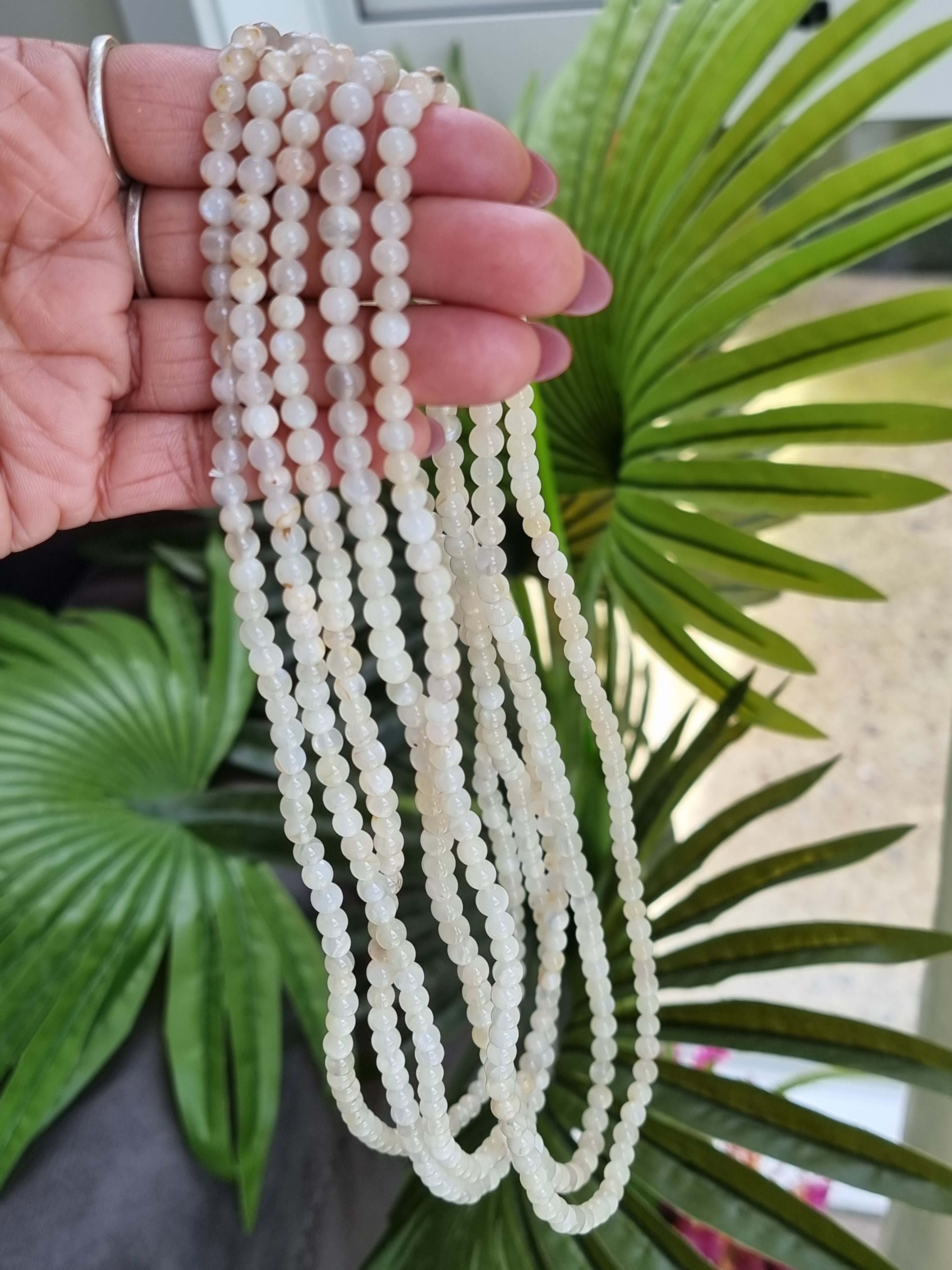 White Moonstone Mala