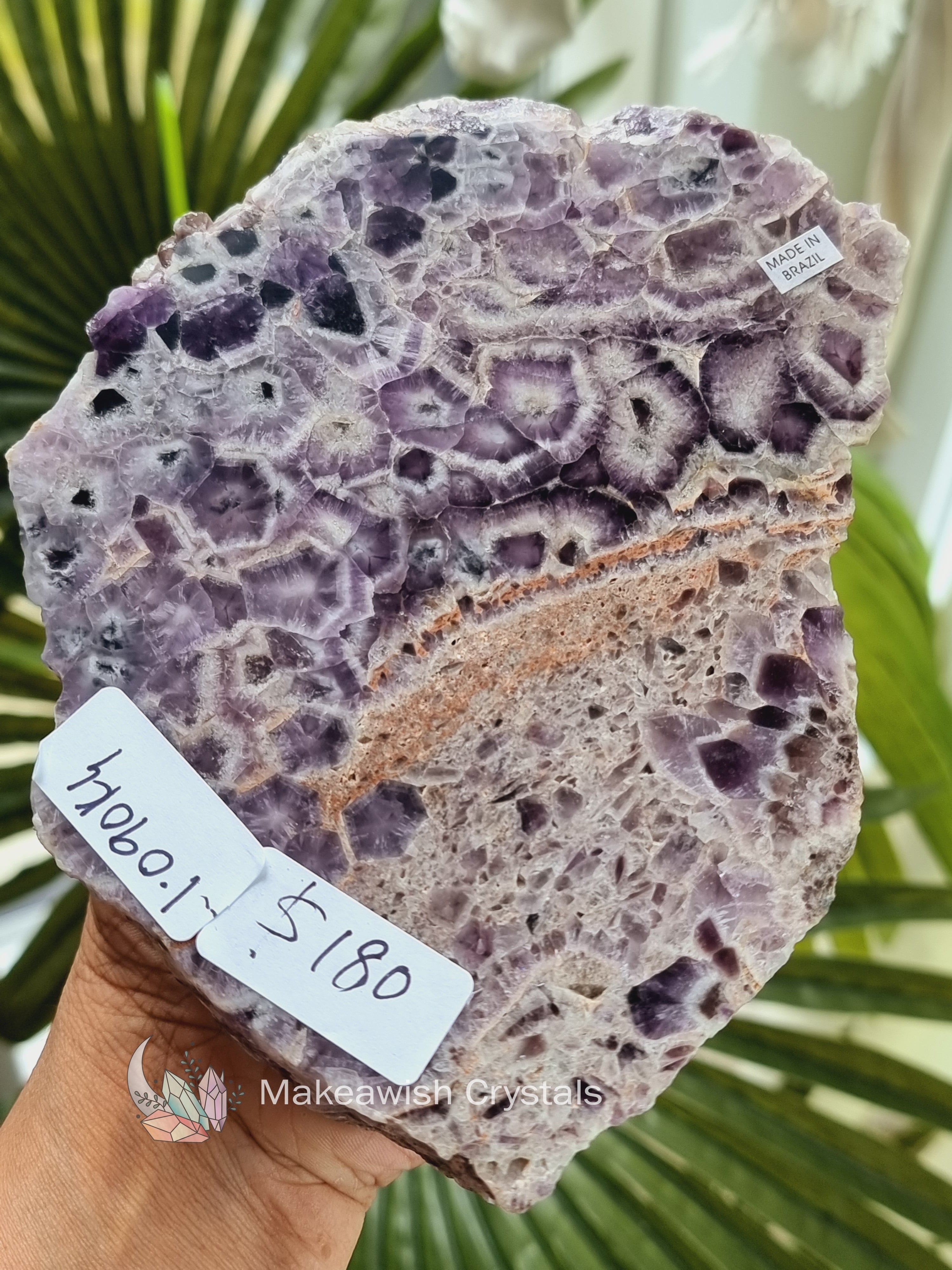 Chevron Amethyst Rough Slab