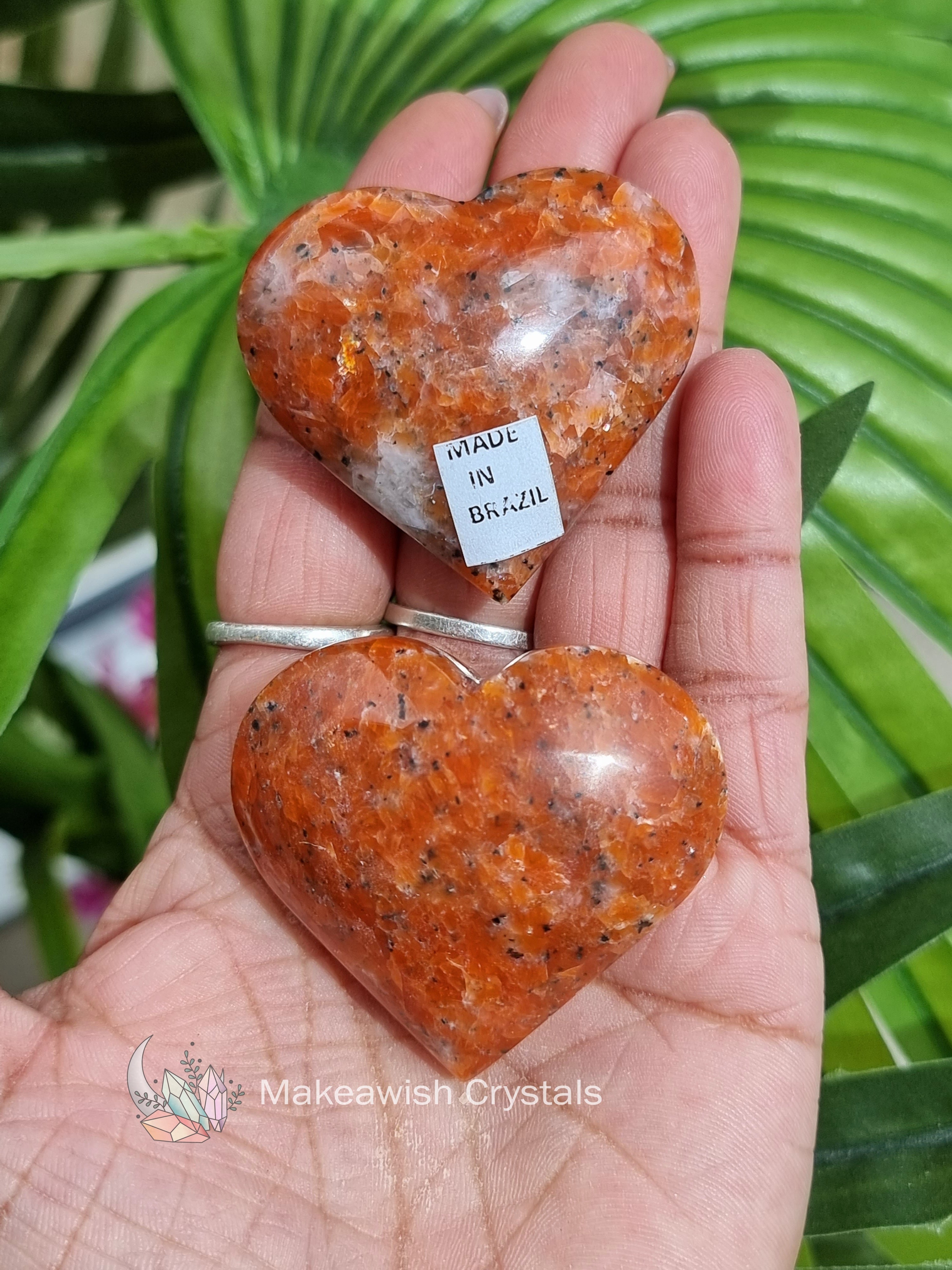 Orchid Calcite Heart
