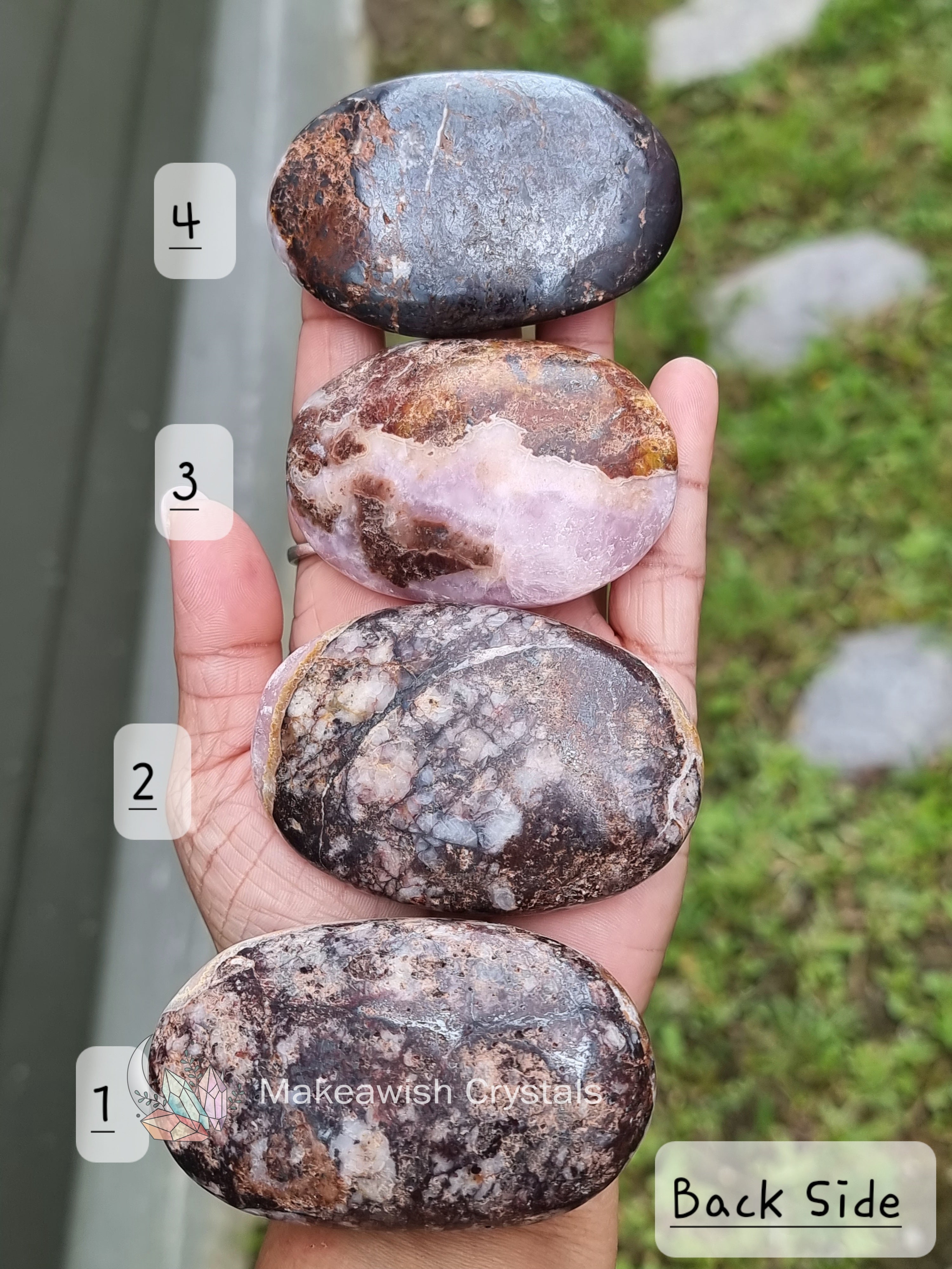 Pink Aragonite Palm Stone