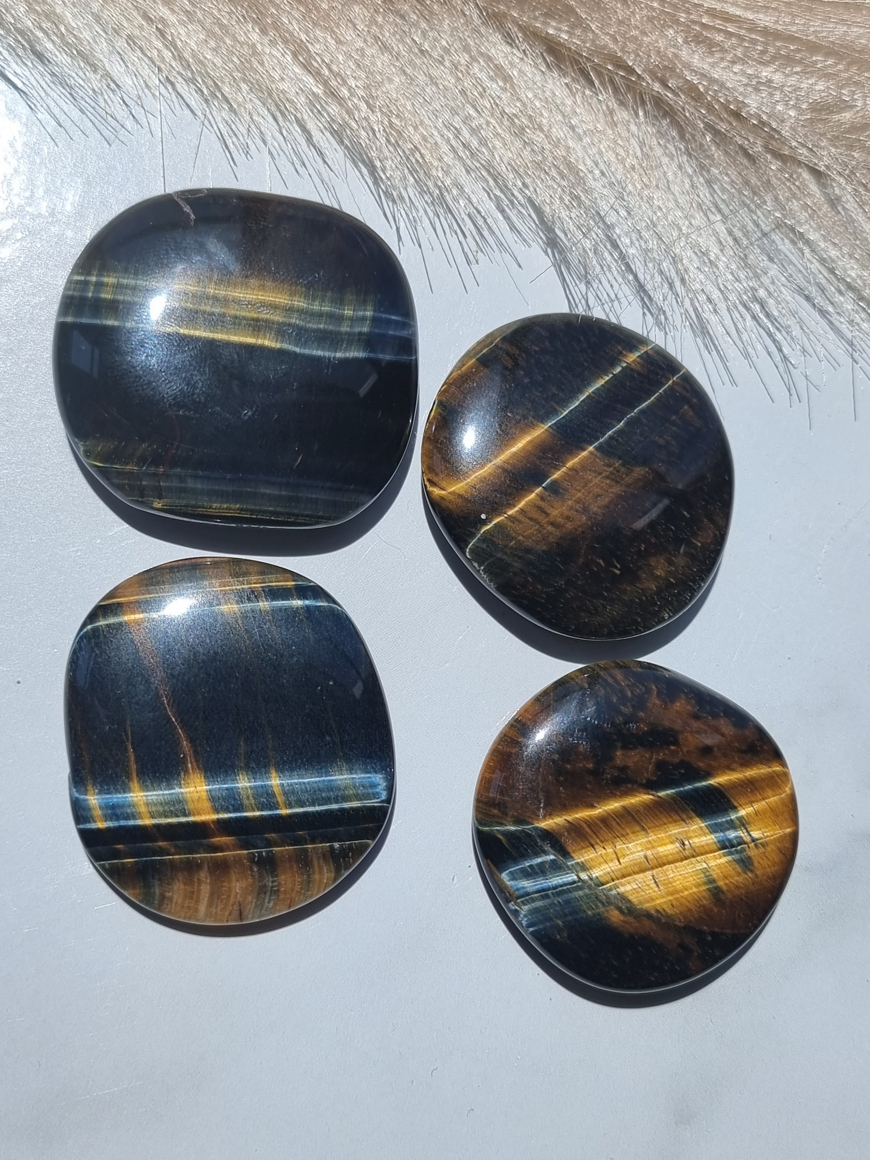 Blue Tigers eye Flatstone