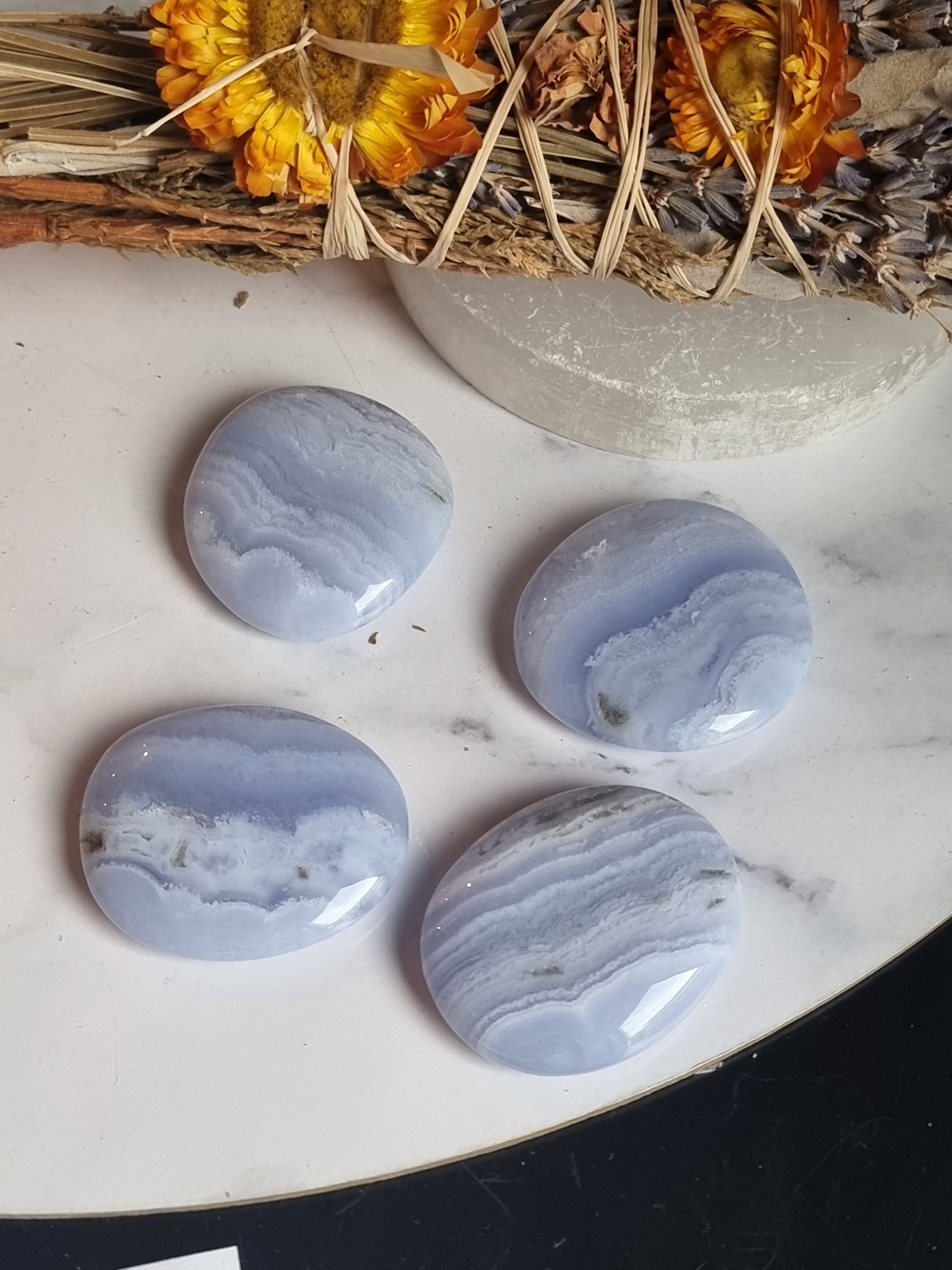 Blue Lace Agate Flat stone