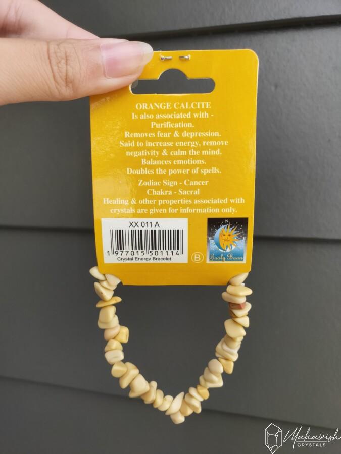 Orange Calcite Chip Bracelet