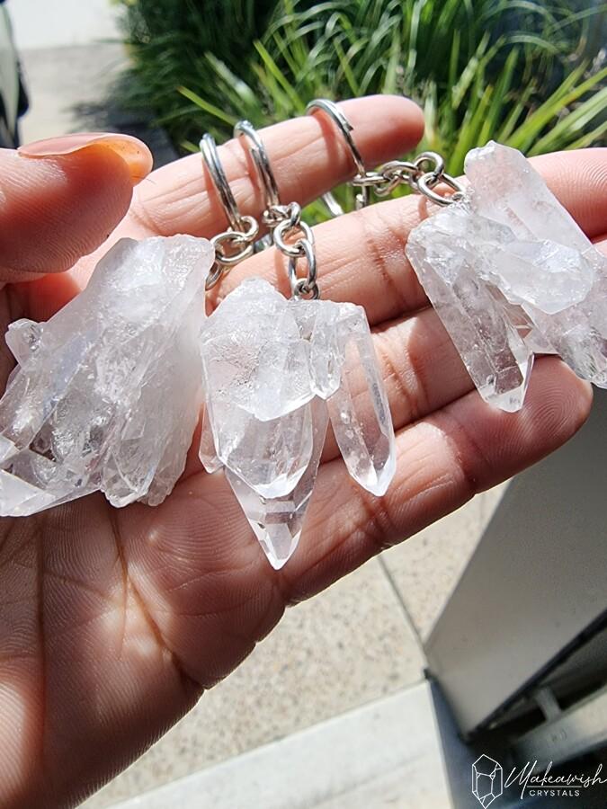 Clear Quartz Key Chain