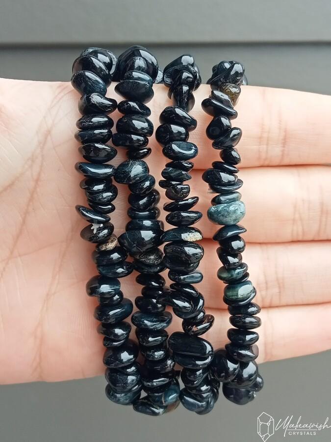 Blue Tigers Eye Chip Bracelet