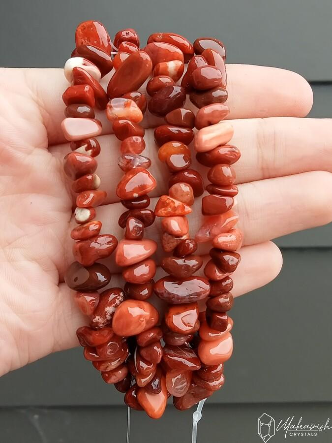 Red Jasper Chip Bracelet