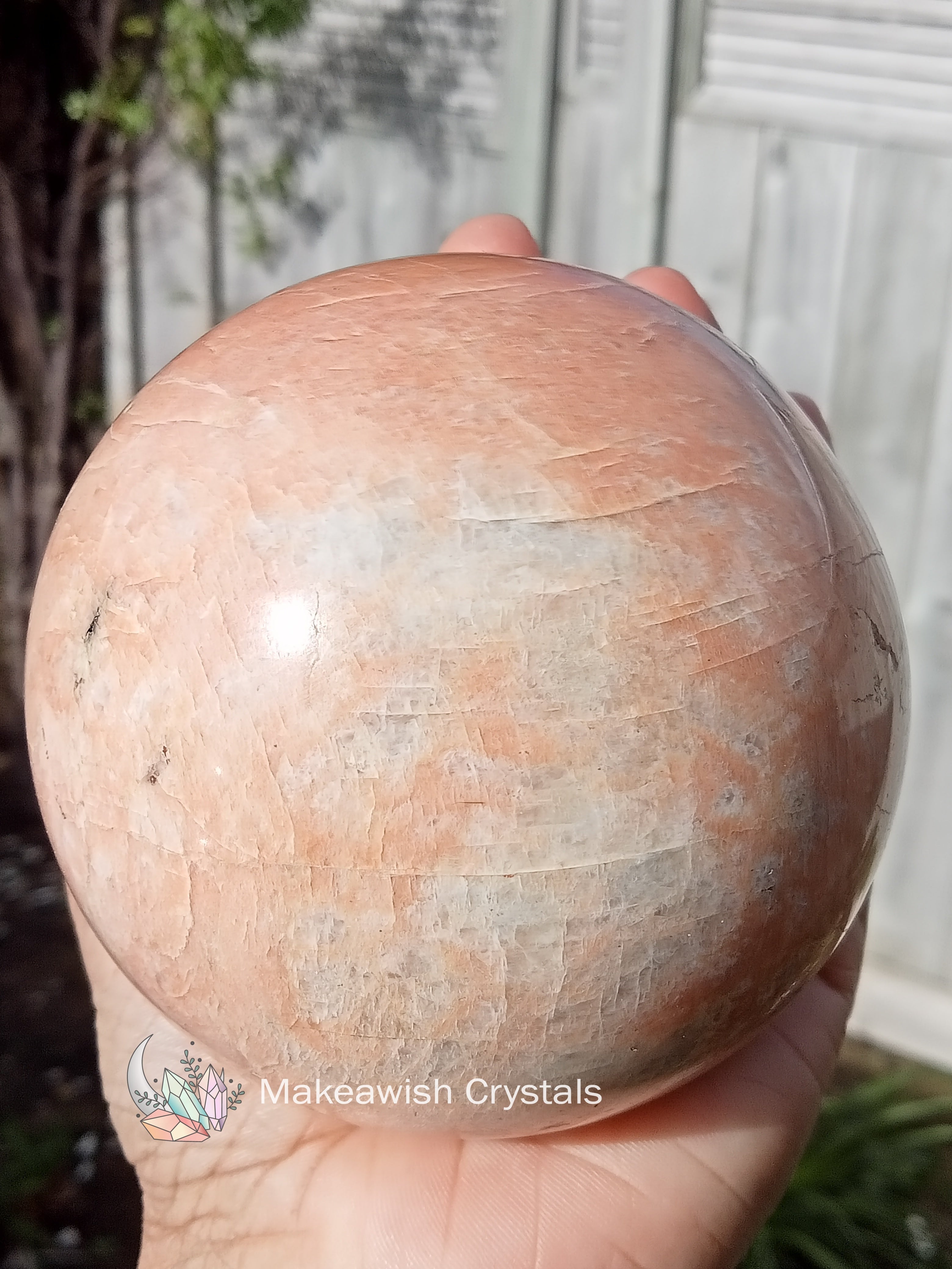Peach Moonstone Sphere