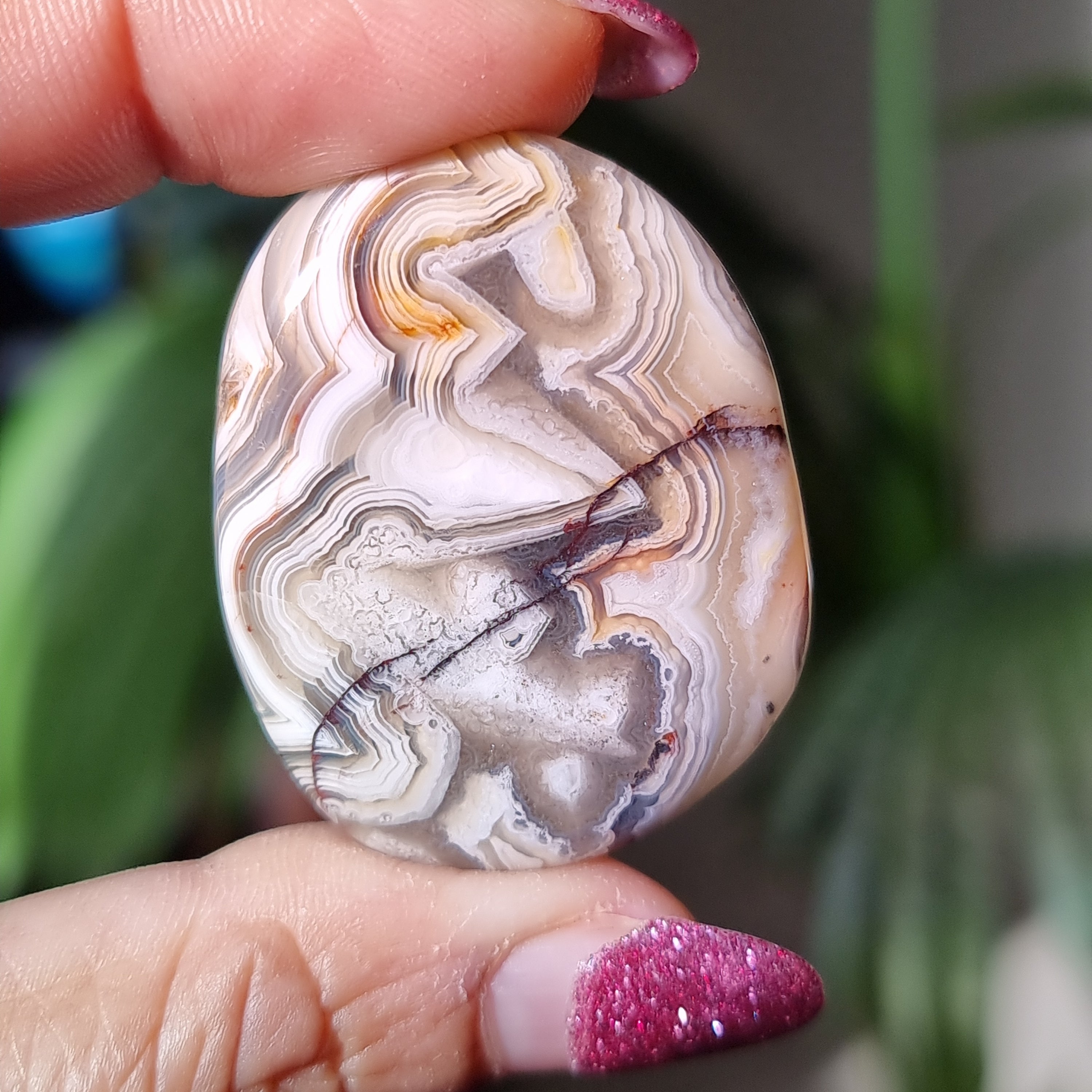 Mexican Agate Flat Stone