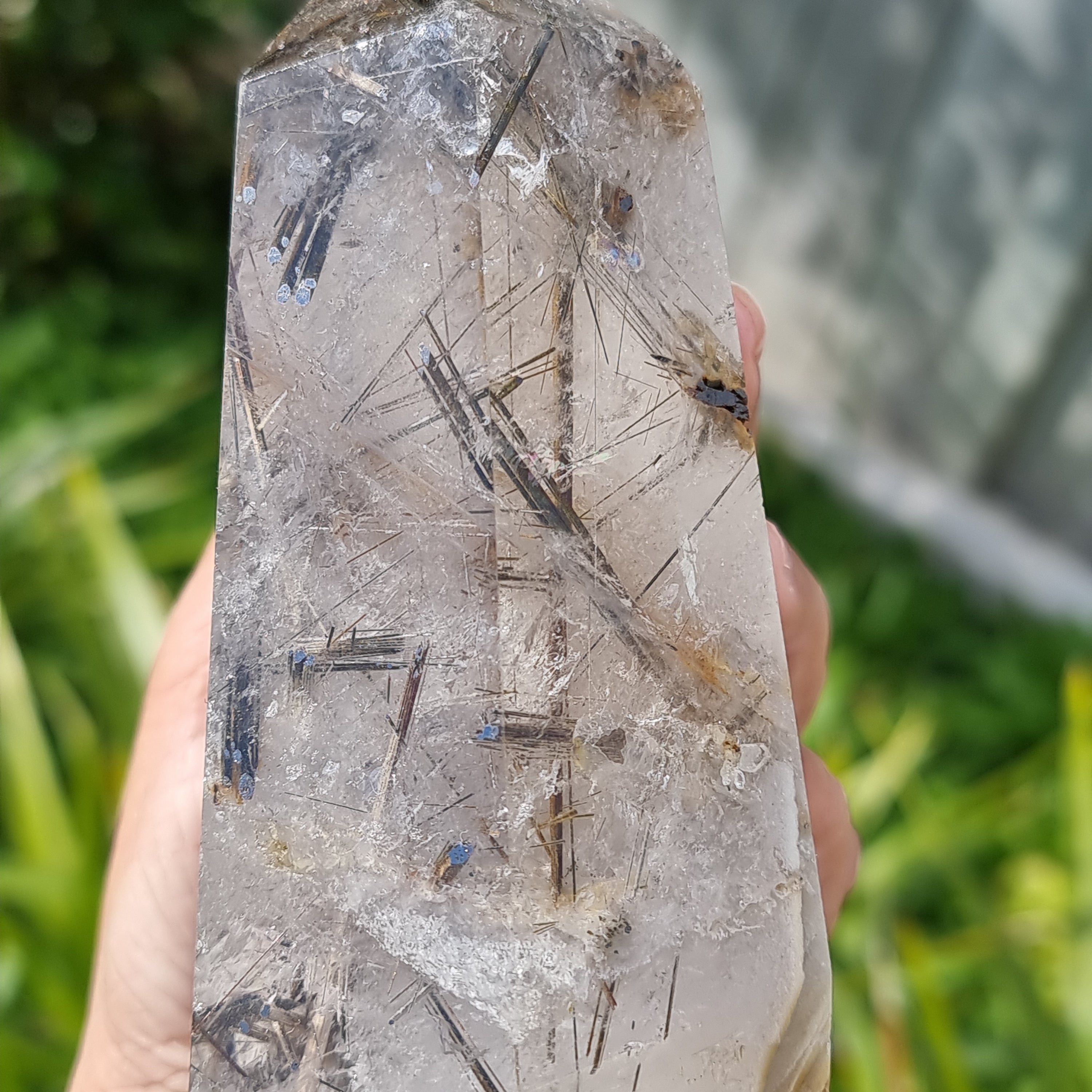 Hematised Rutilated Quartz Tower