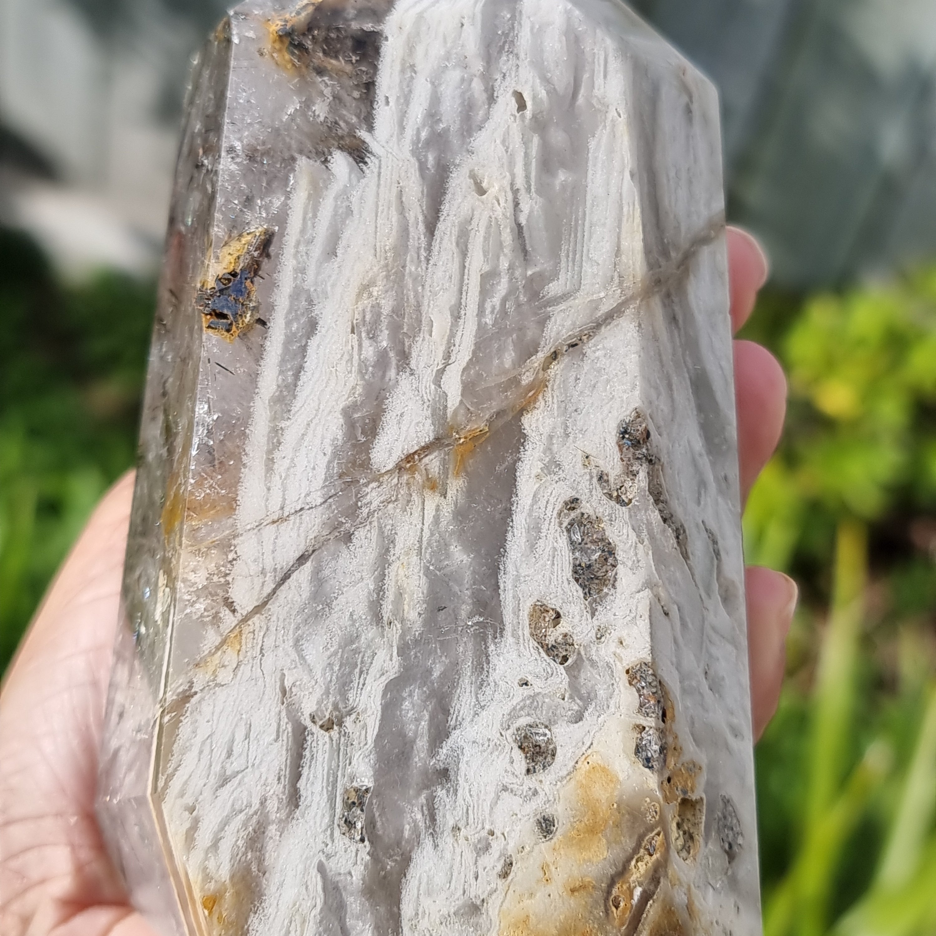 Hematised Rutilated Quartz Tower