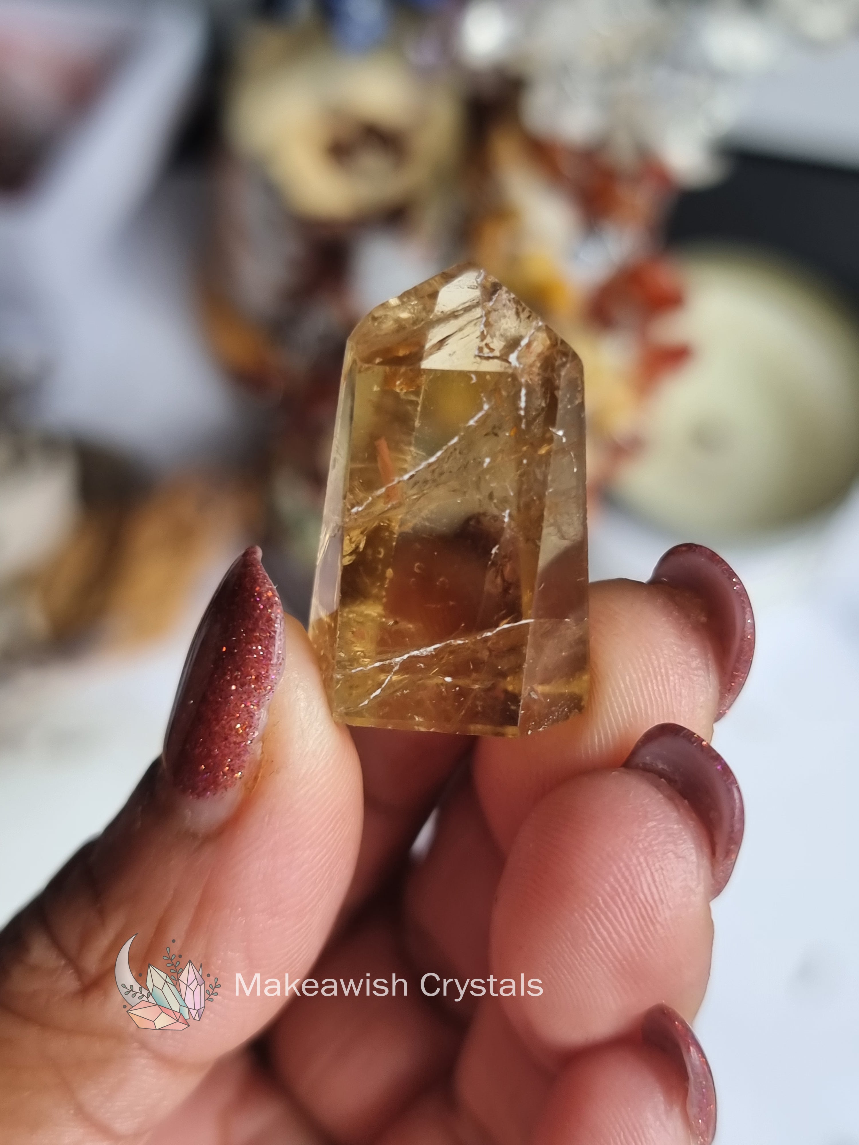 Natural Citrine Mini Point