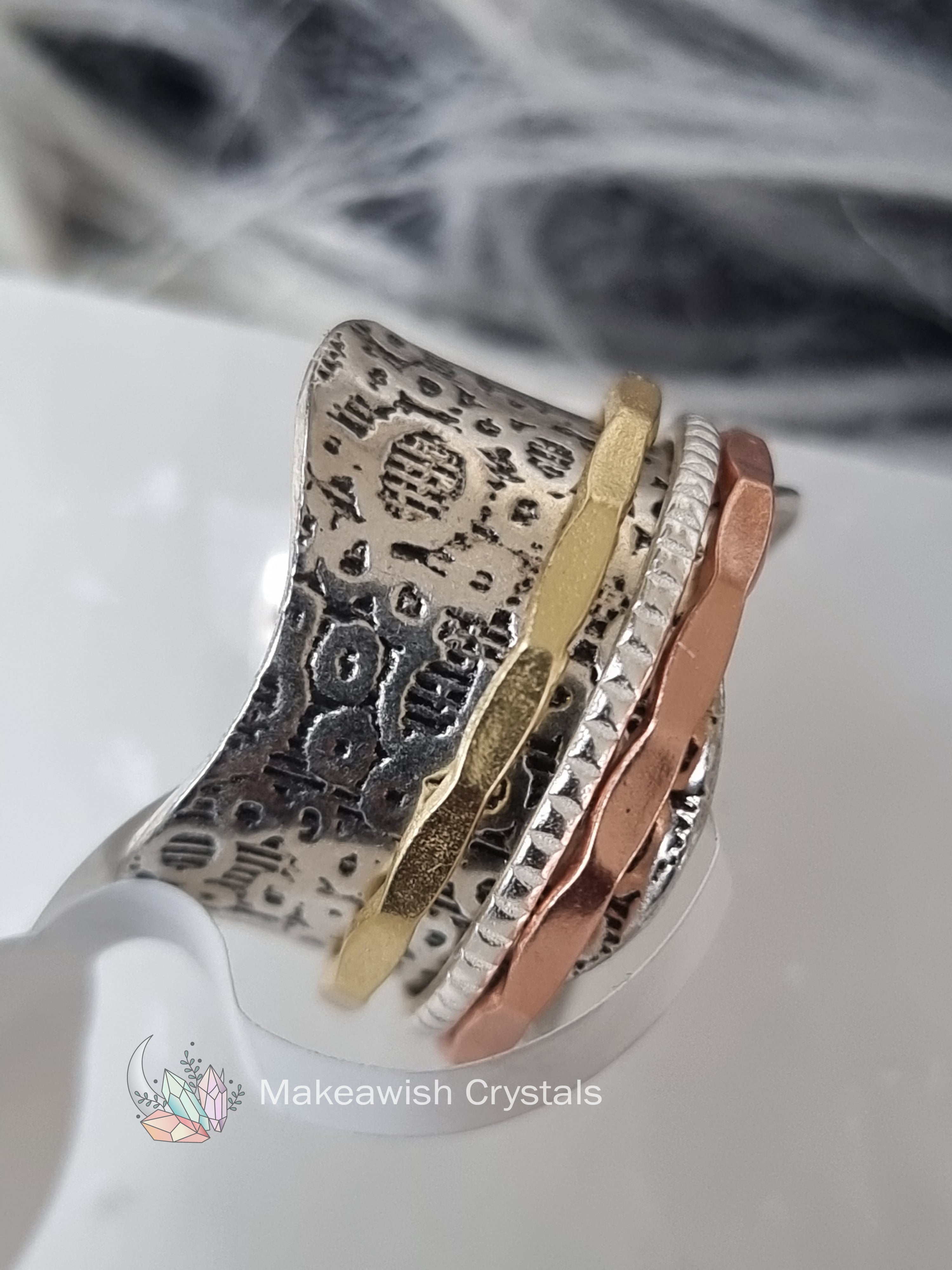 Spinner Ring Three Tone