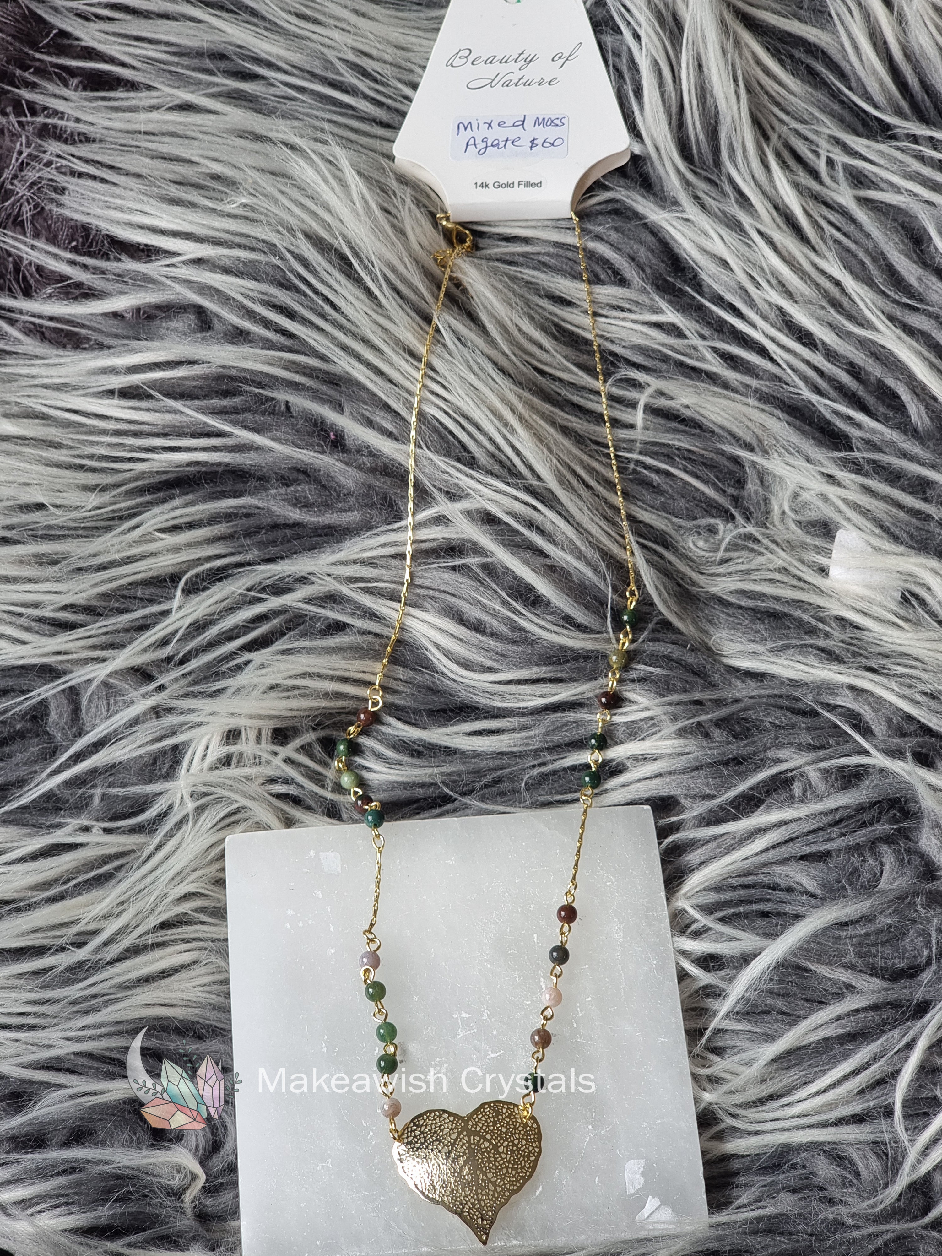 Mixed Moss Agate Necklace