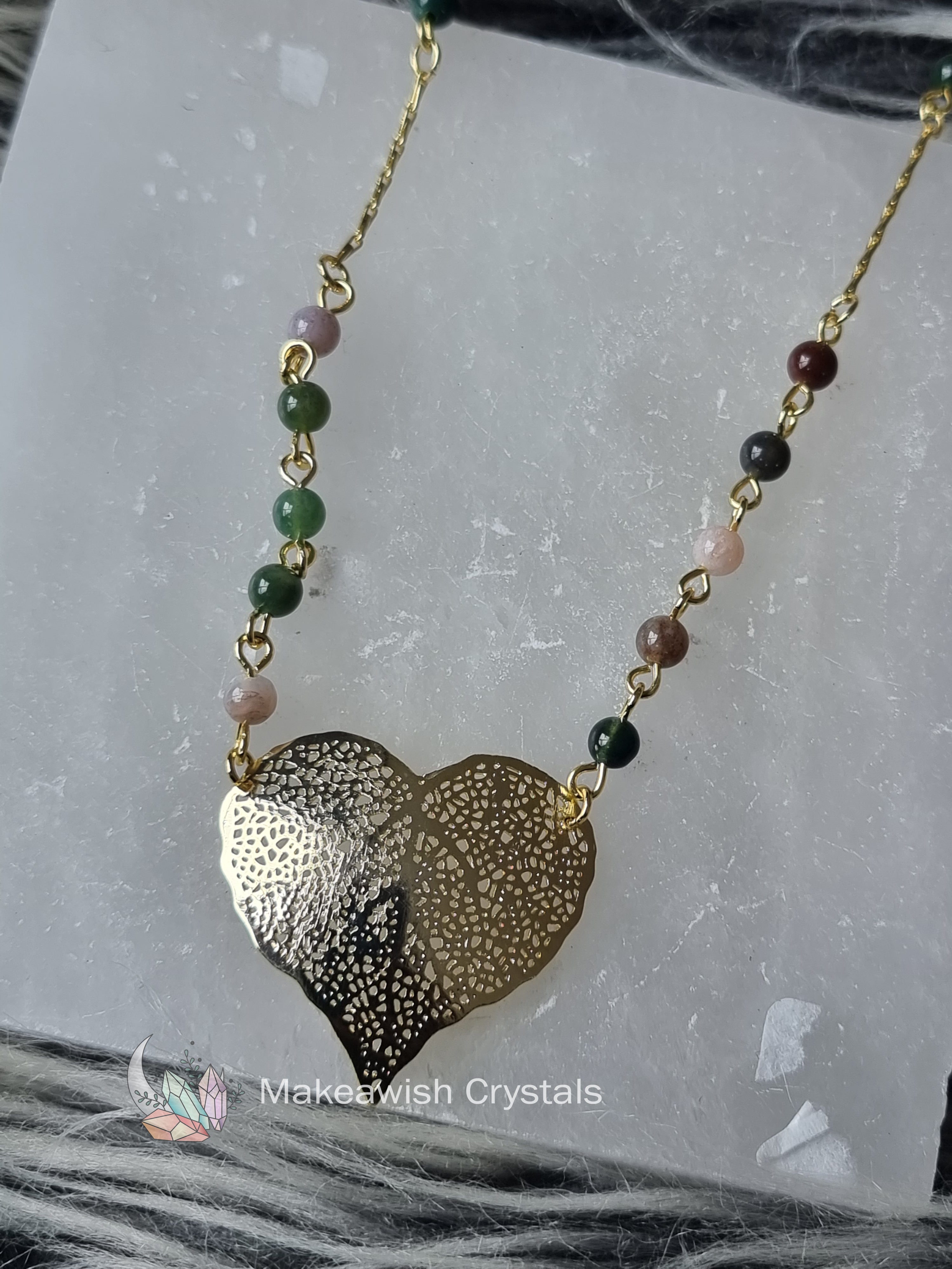 Mixed Moss Agate Necklace