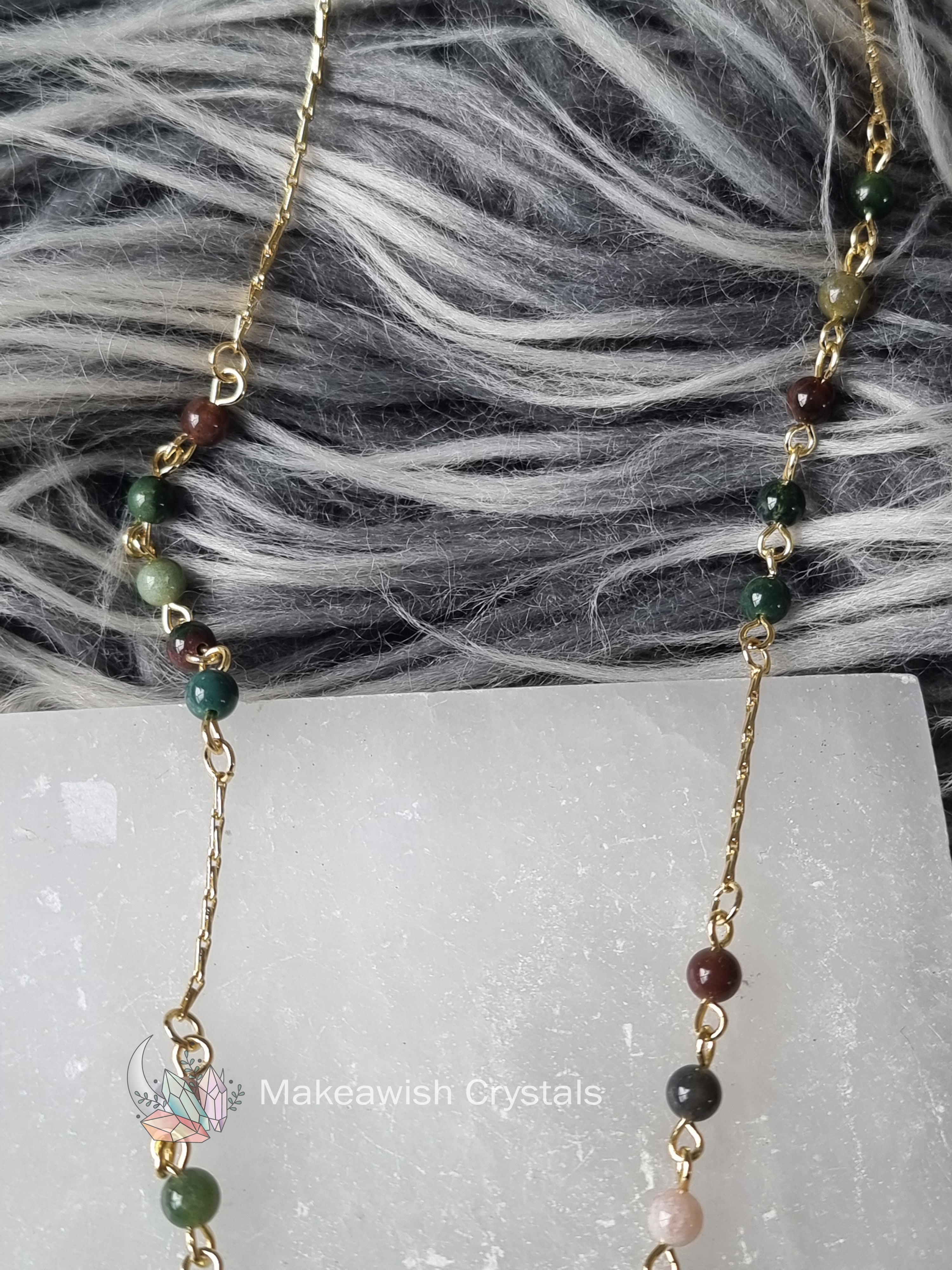 Mixed Moss Agate Necklace