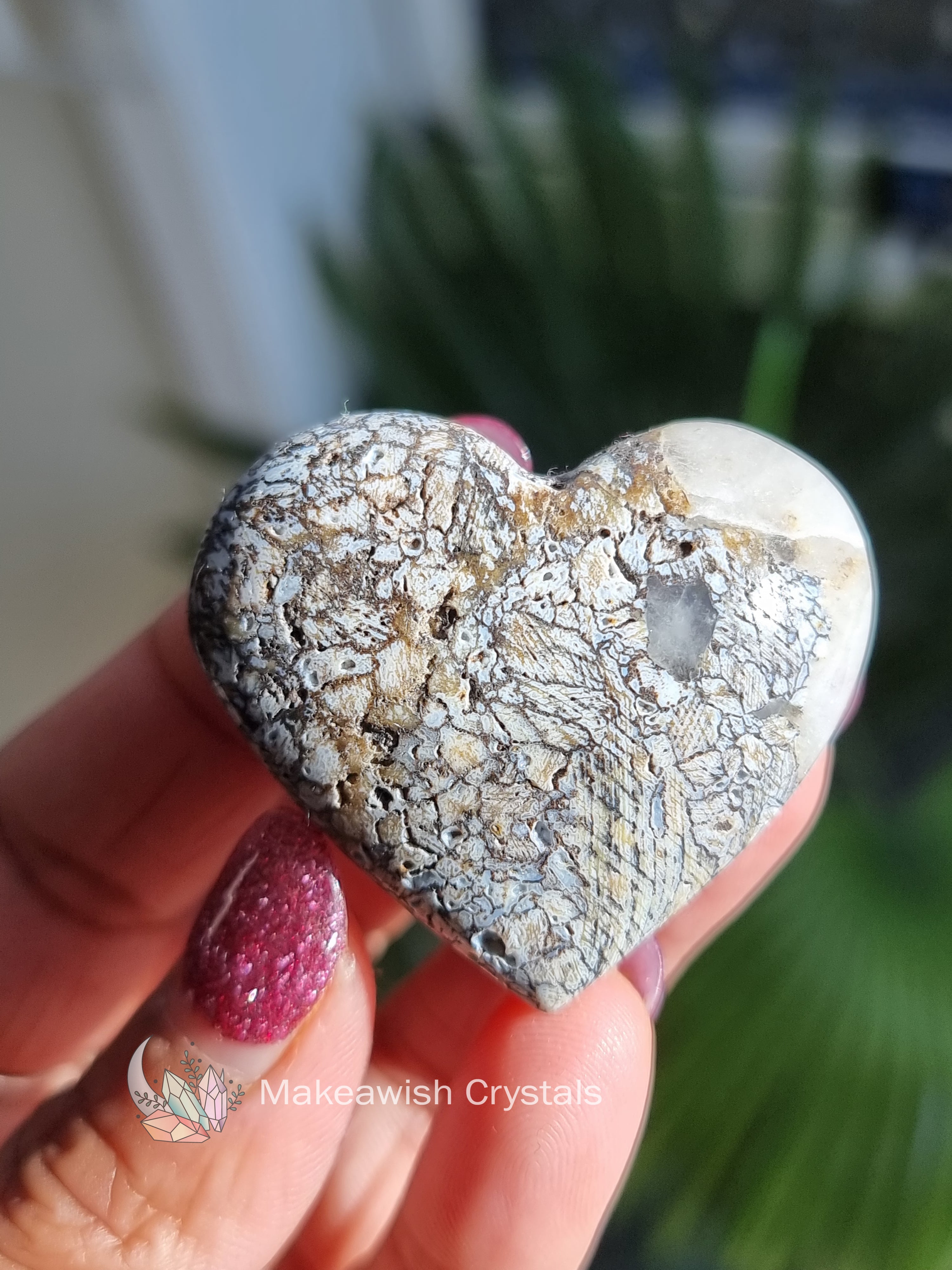 Dendritic Agate Heart