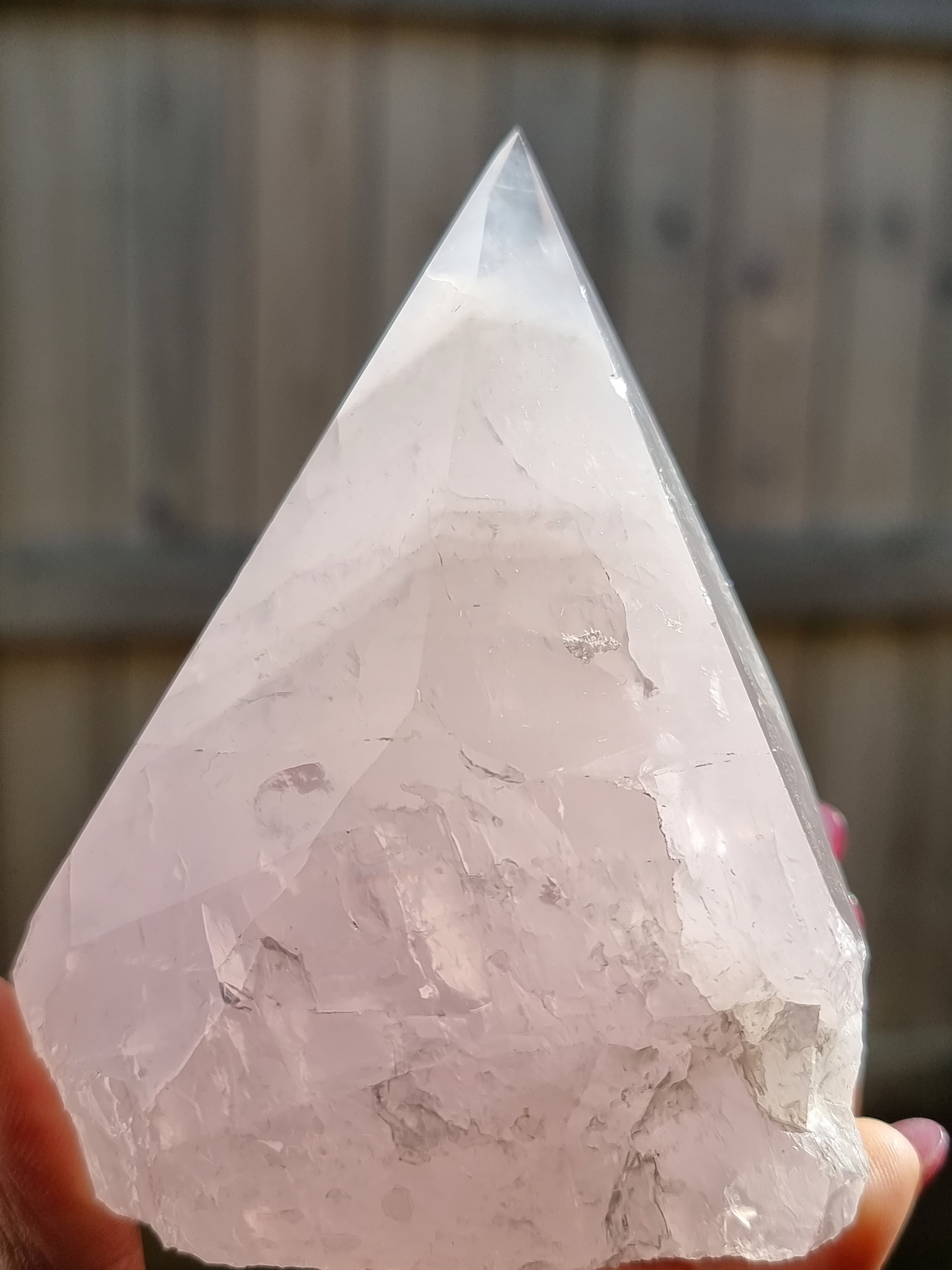 Rose Quartz Cut Base Tower