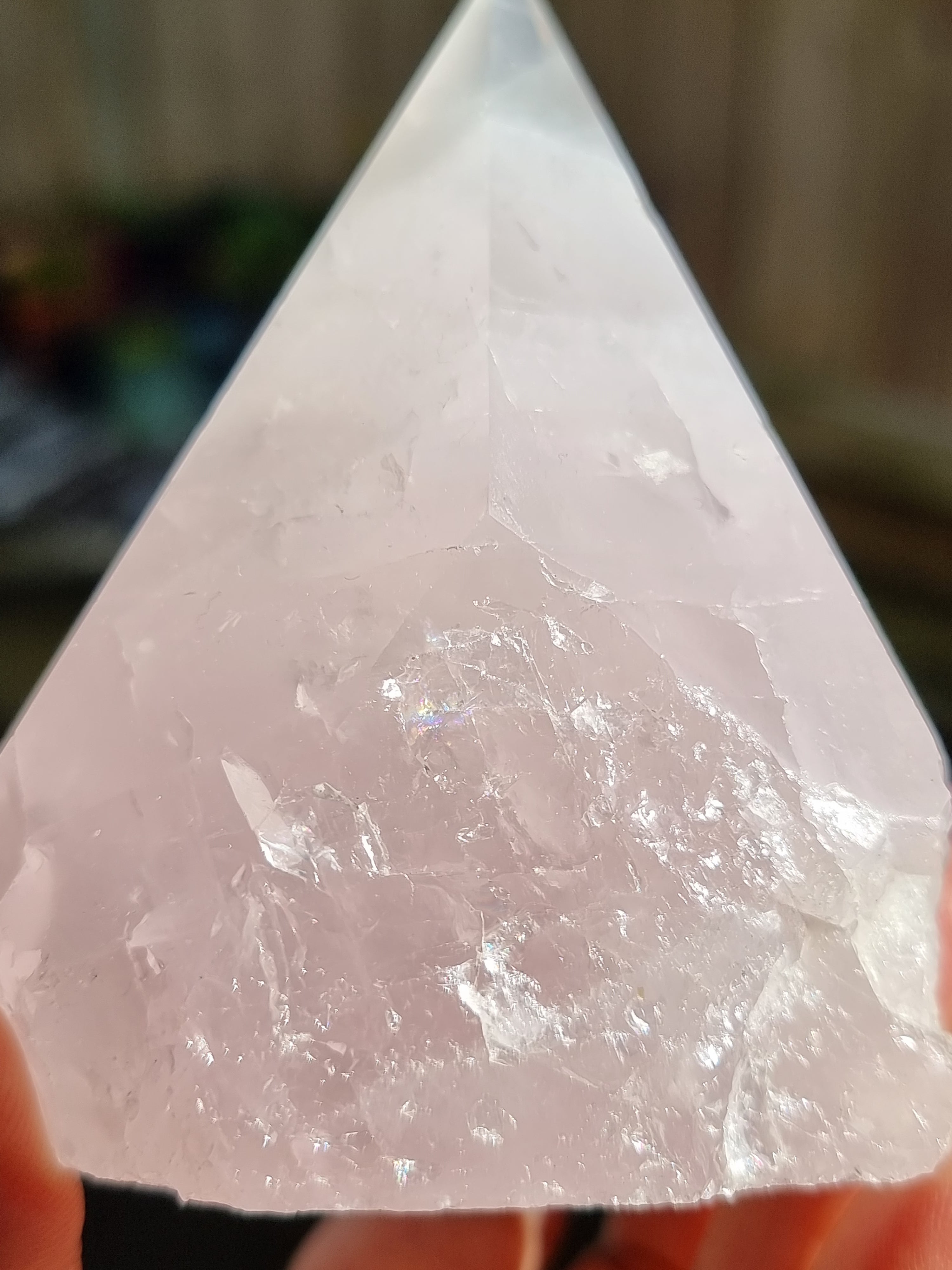 Rose Quartz Cut Base Tower