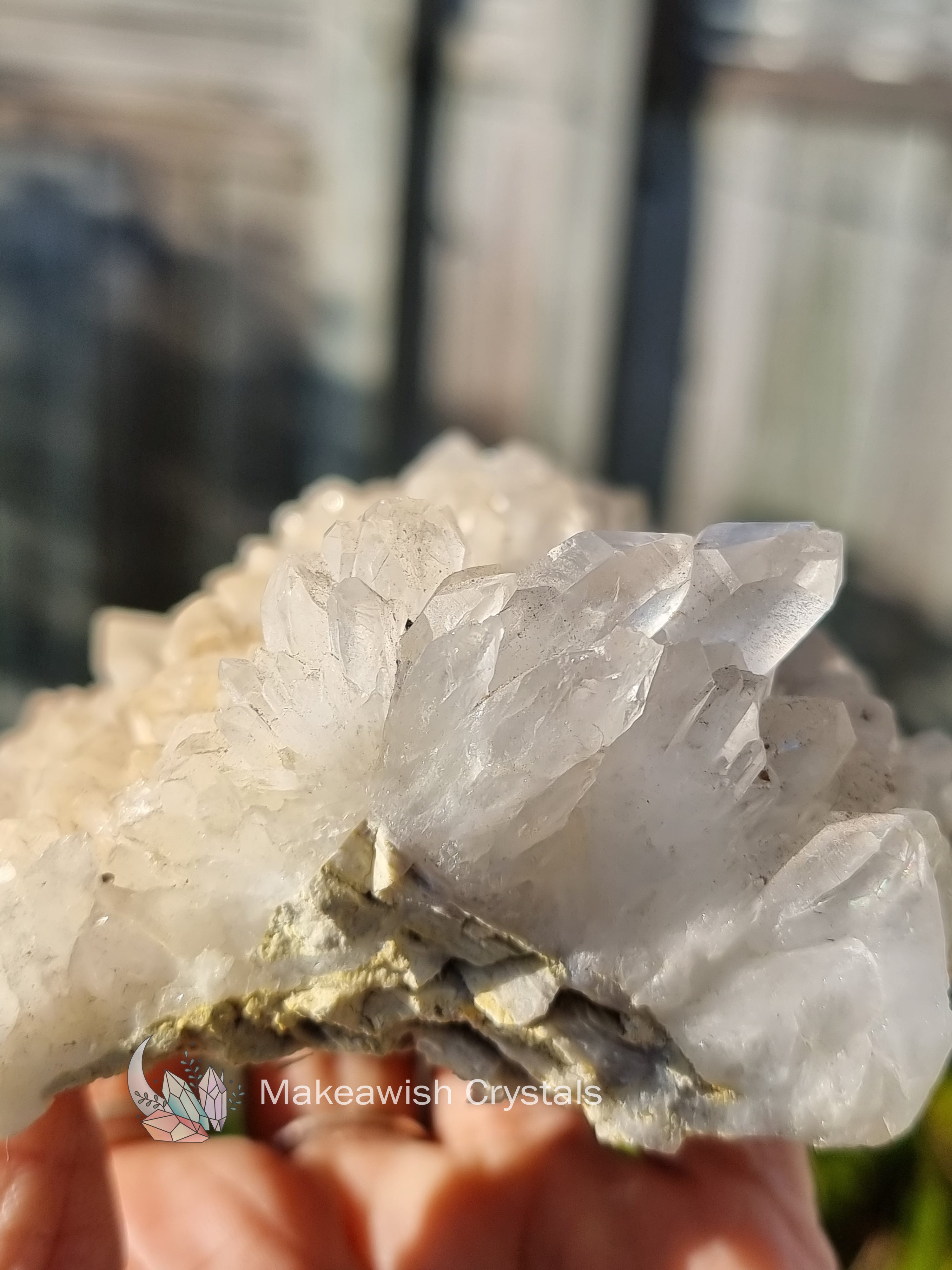 Clear Quartz Cluster Standing