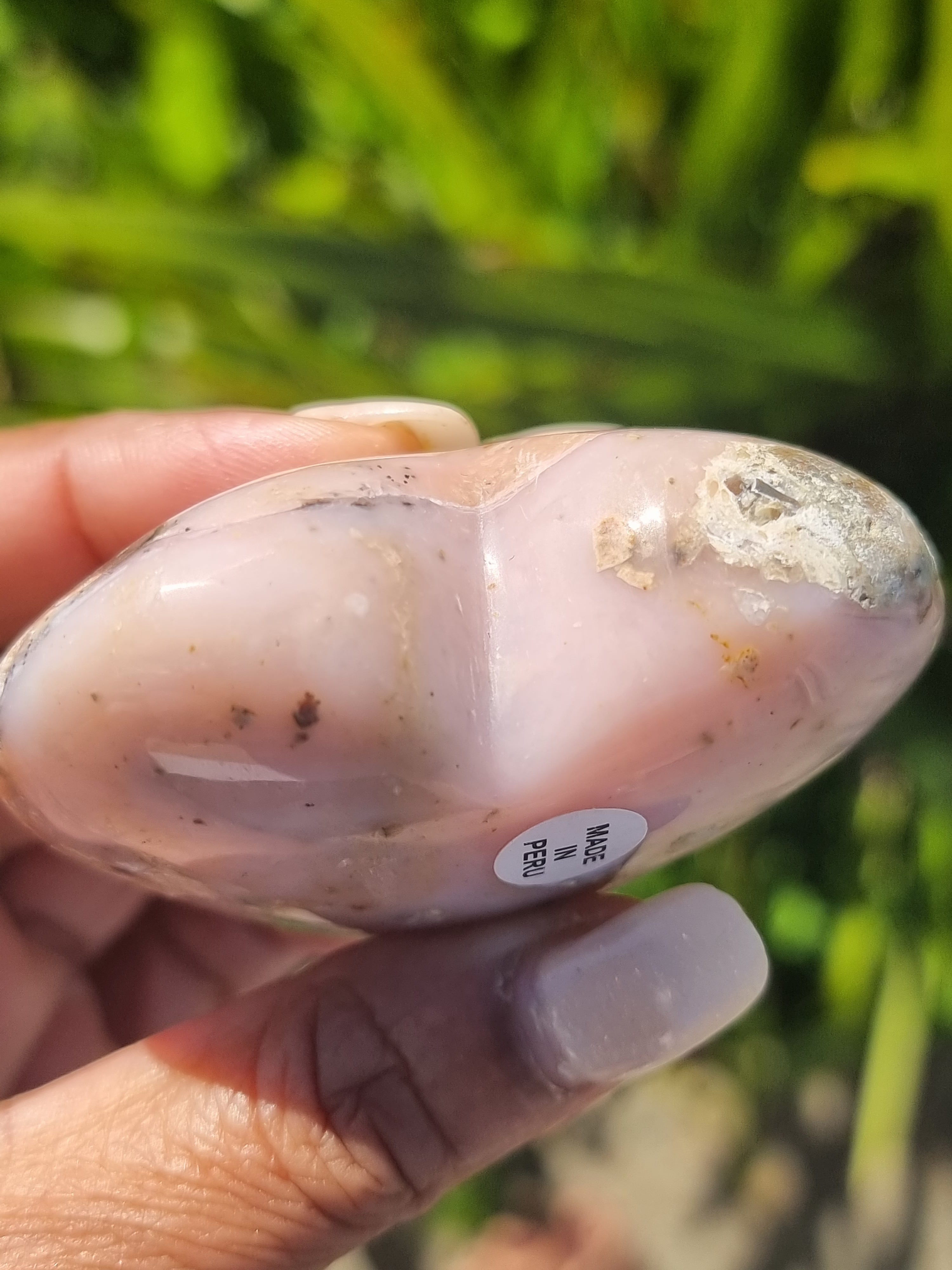 Pink Opal Heart Peru
