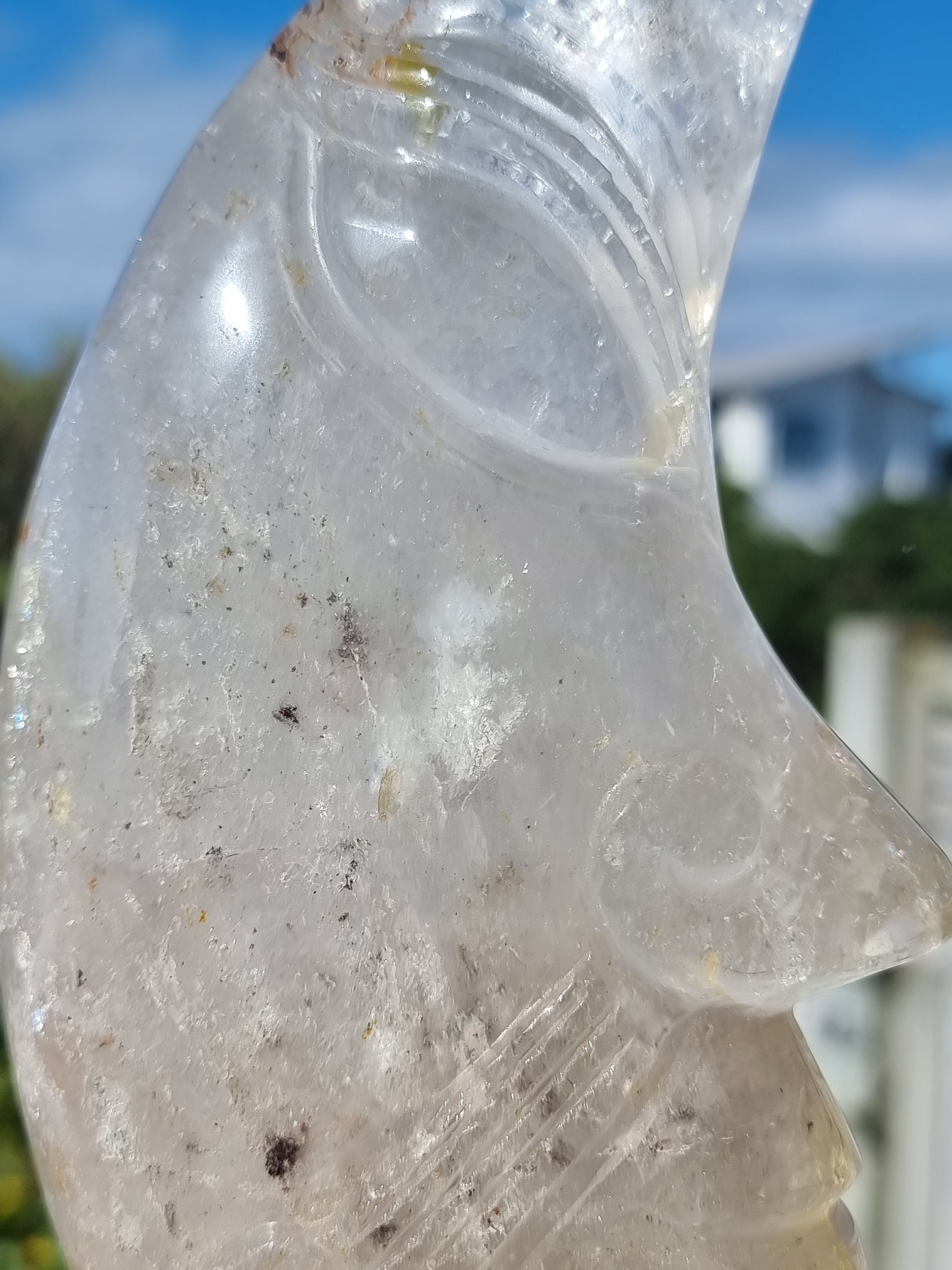 Smoky Quartz Moon on stand