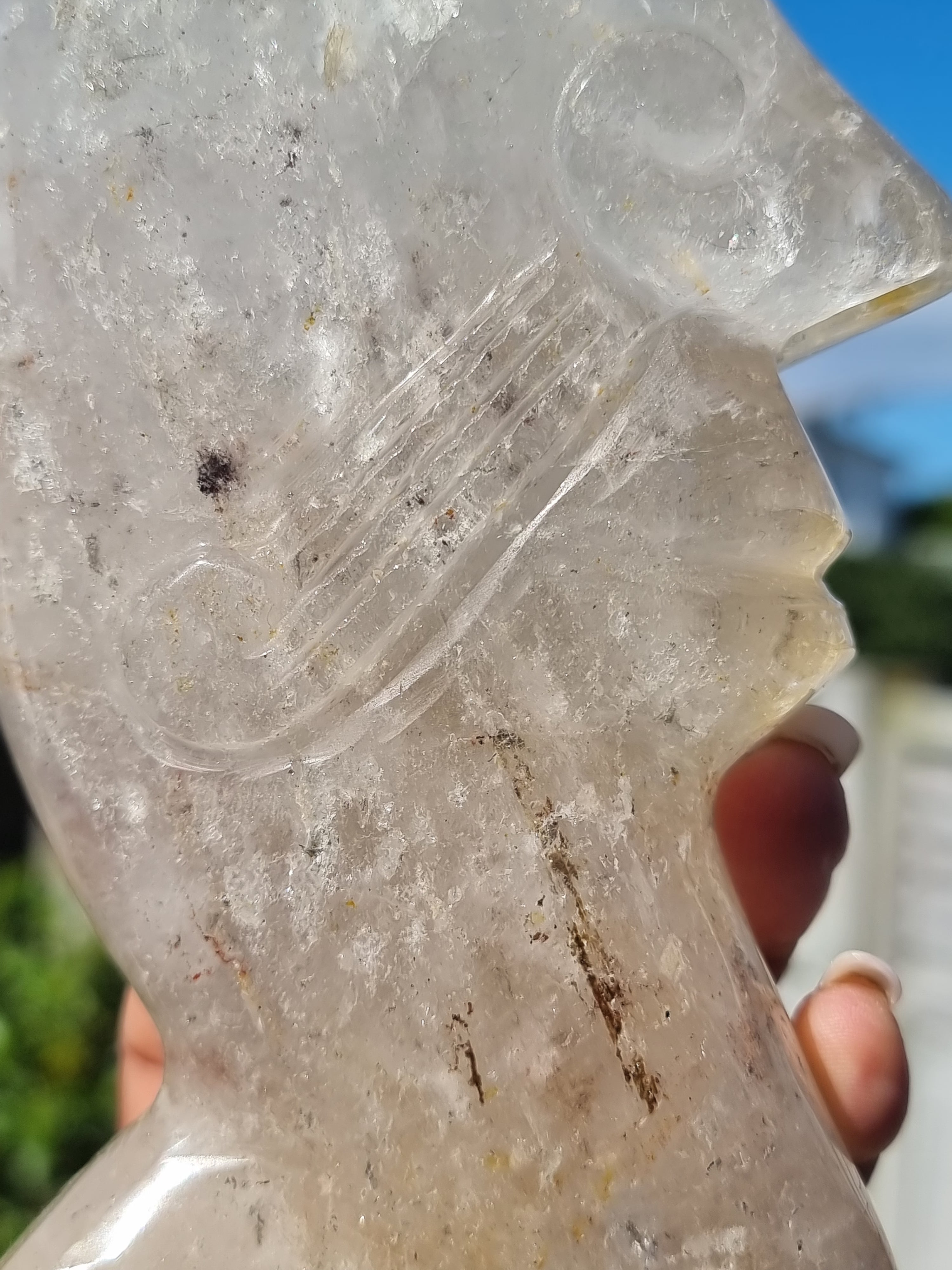 Smoky Quartz Moon on stand