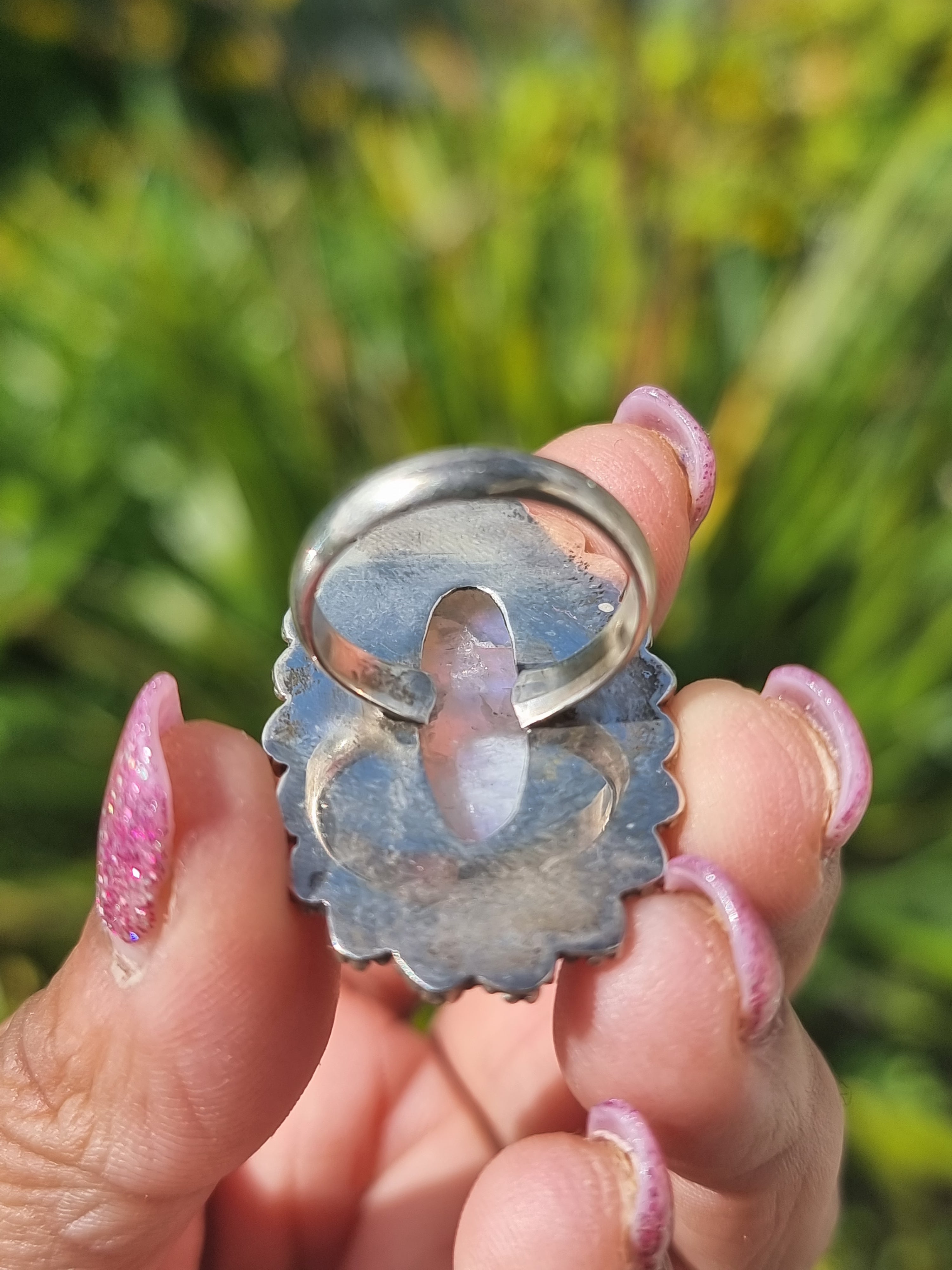 White Moonstone Ring