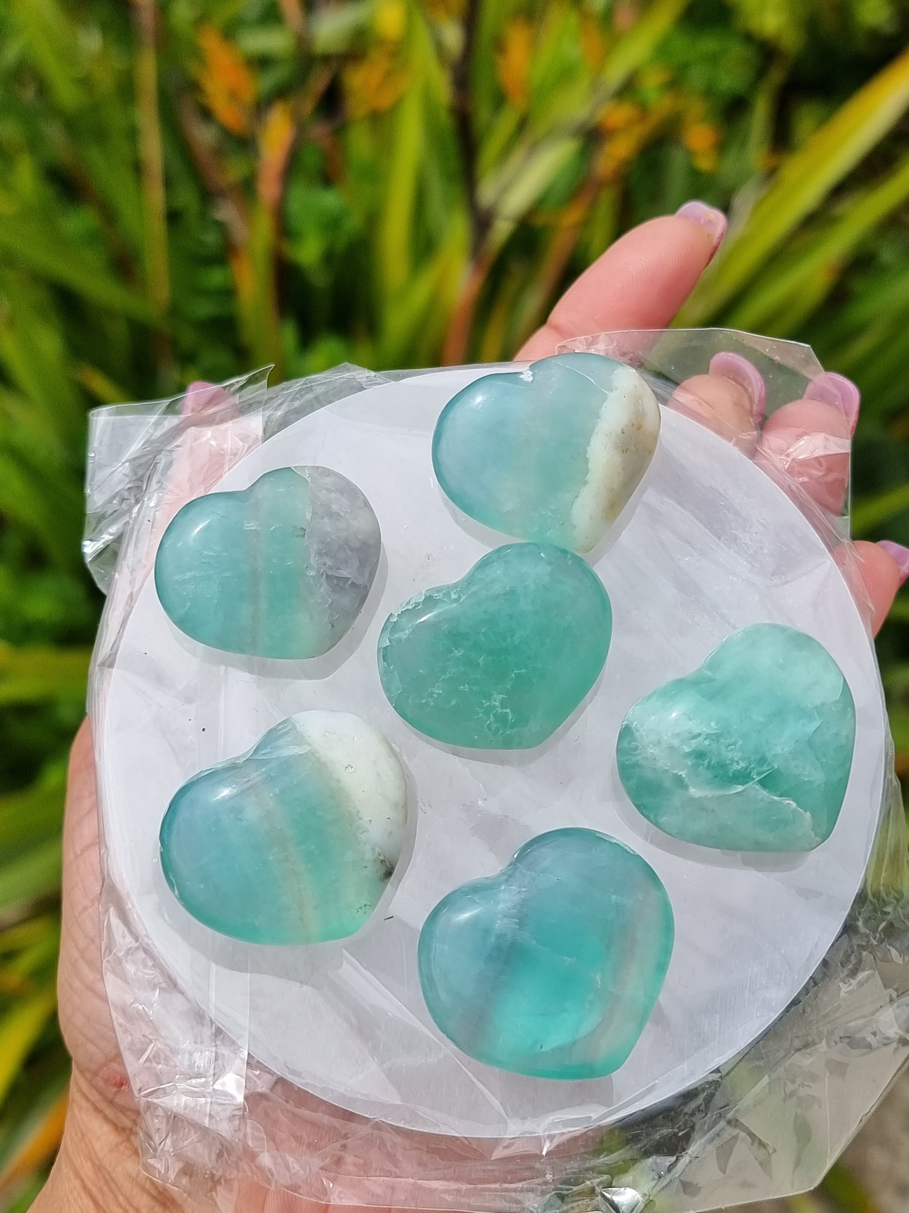 Green Fluorite Heart