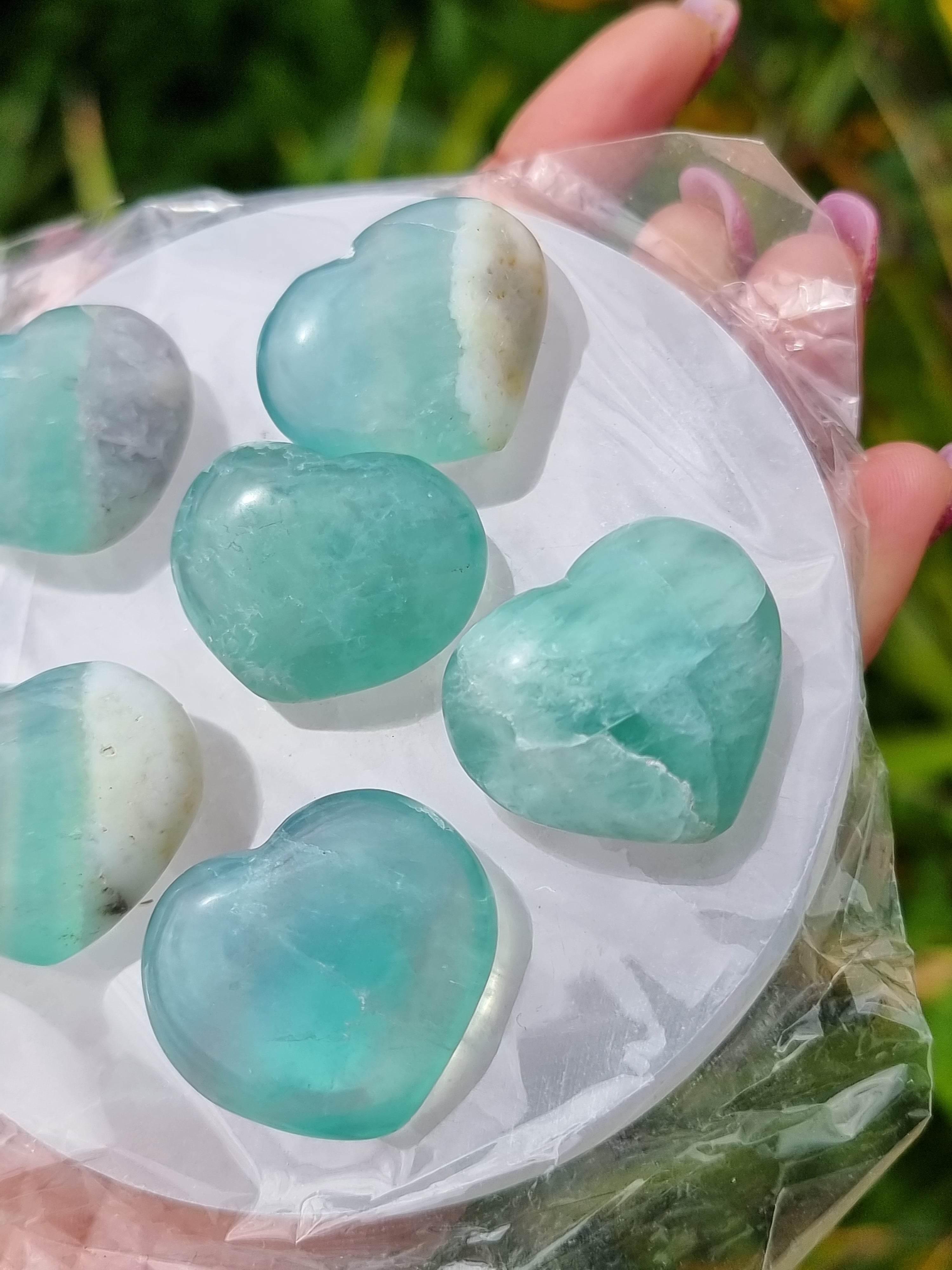 Green Fluorite Heart