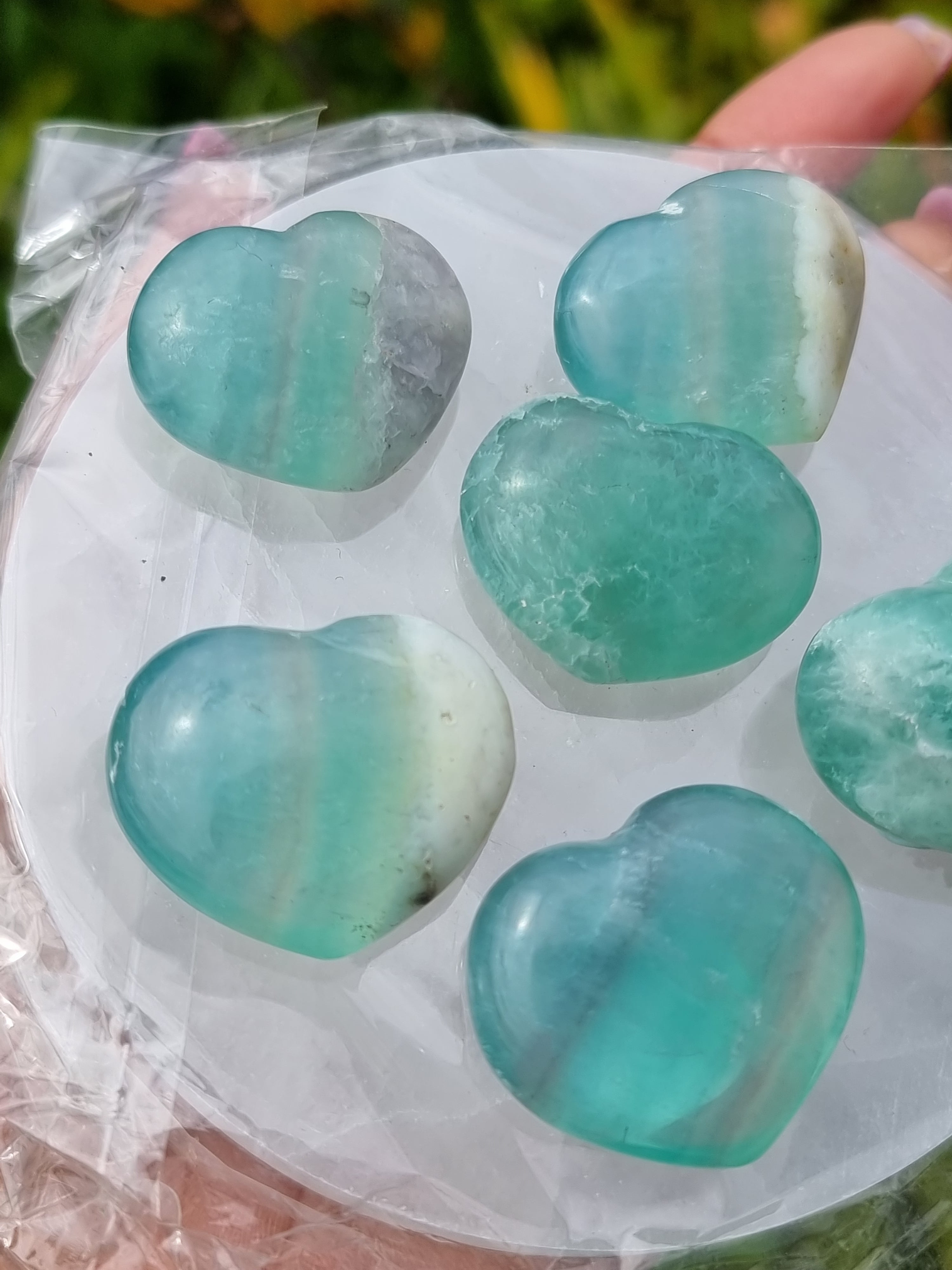Green Fluorite Heart