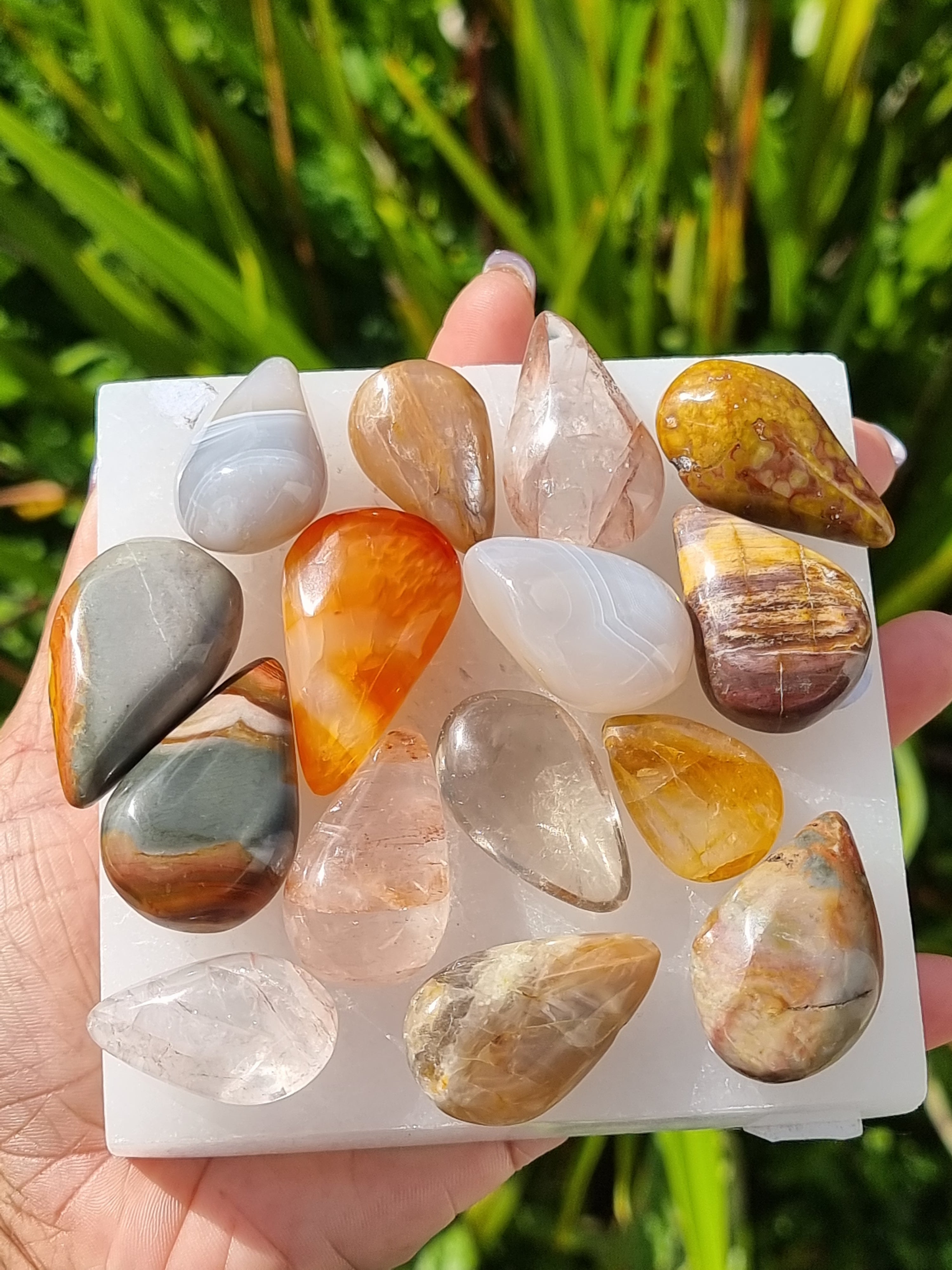 Mixed Stone Crystals Tear Drop