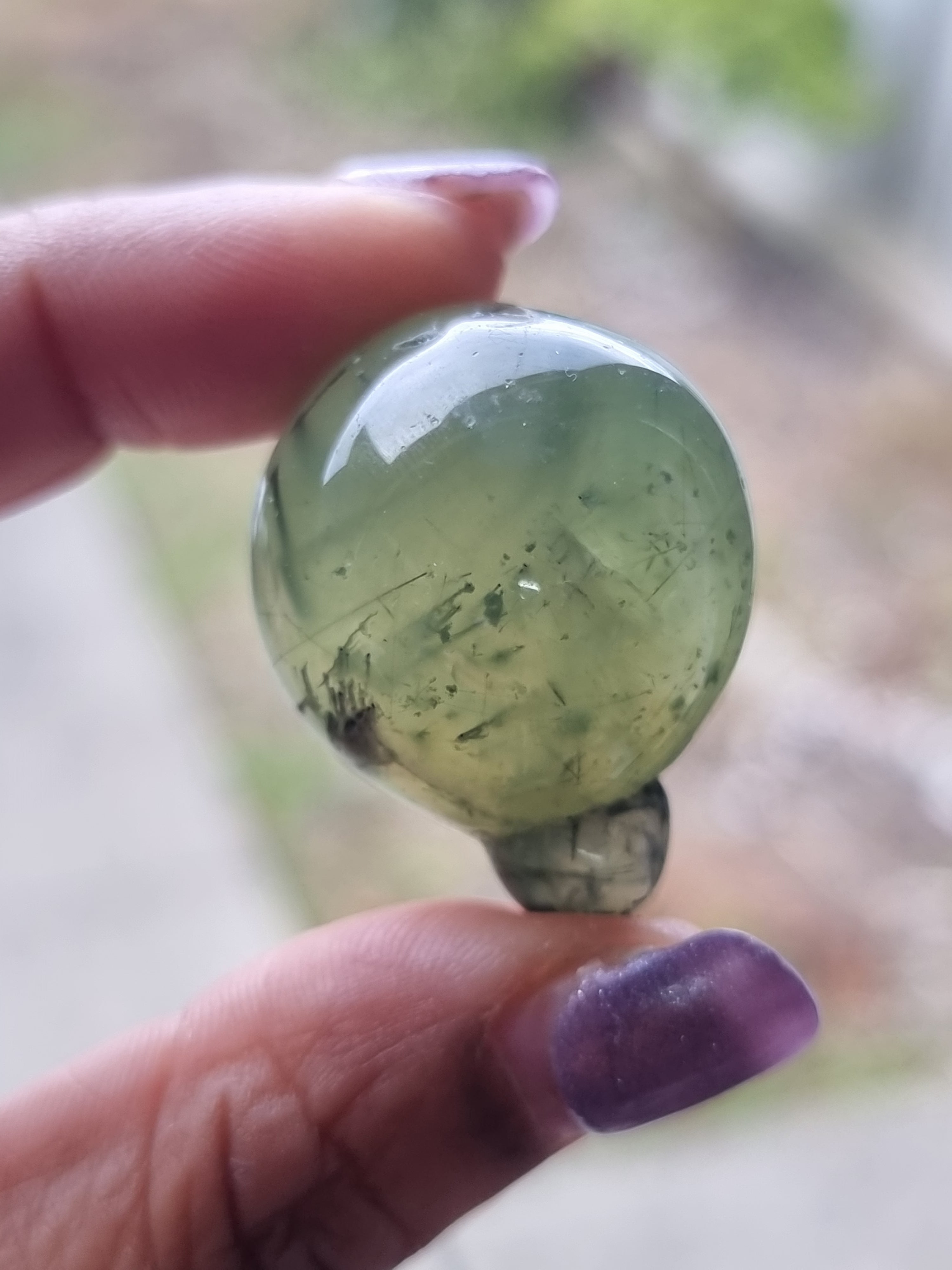 Prehnite Polished Acorn