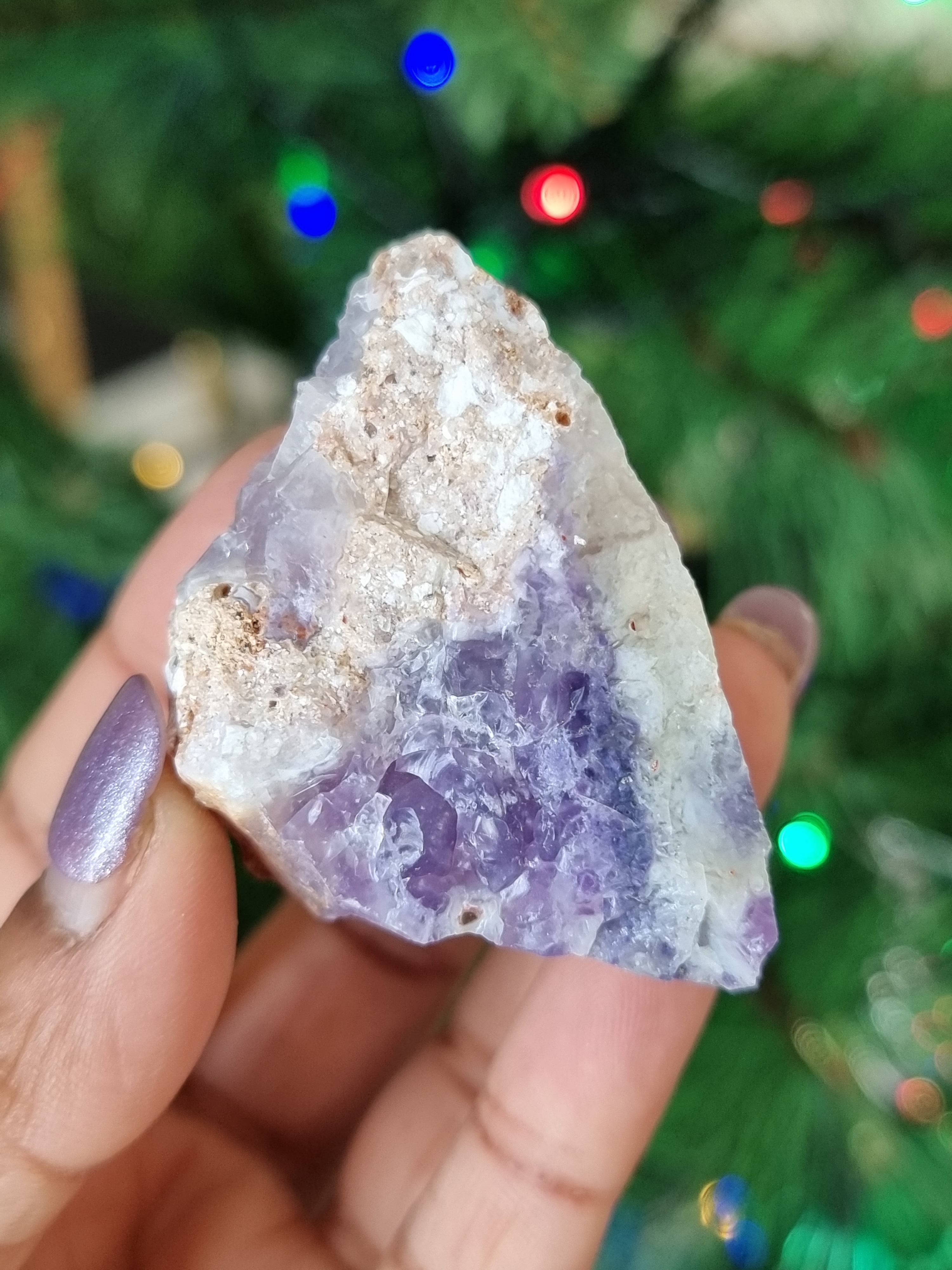 Purple Fluorite in Dolomite Rough