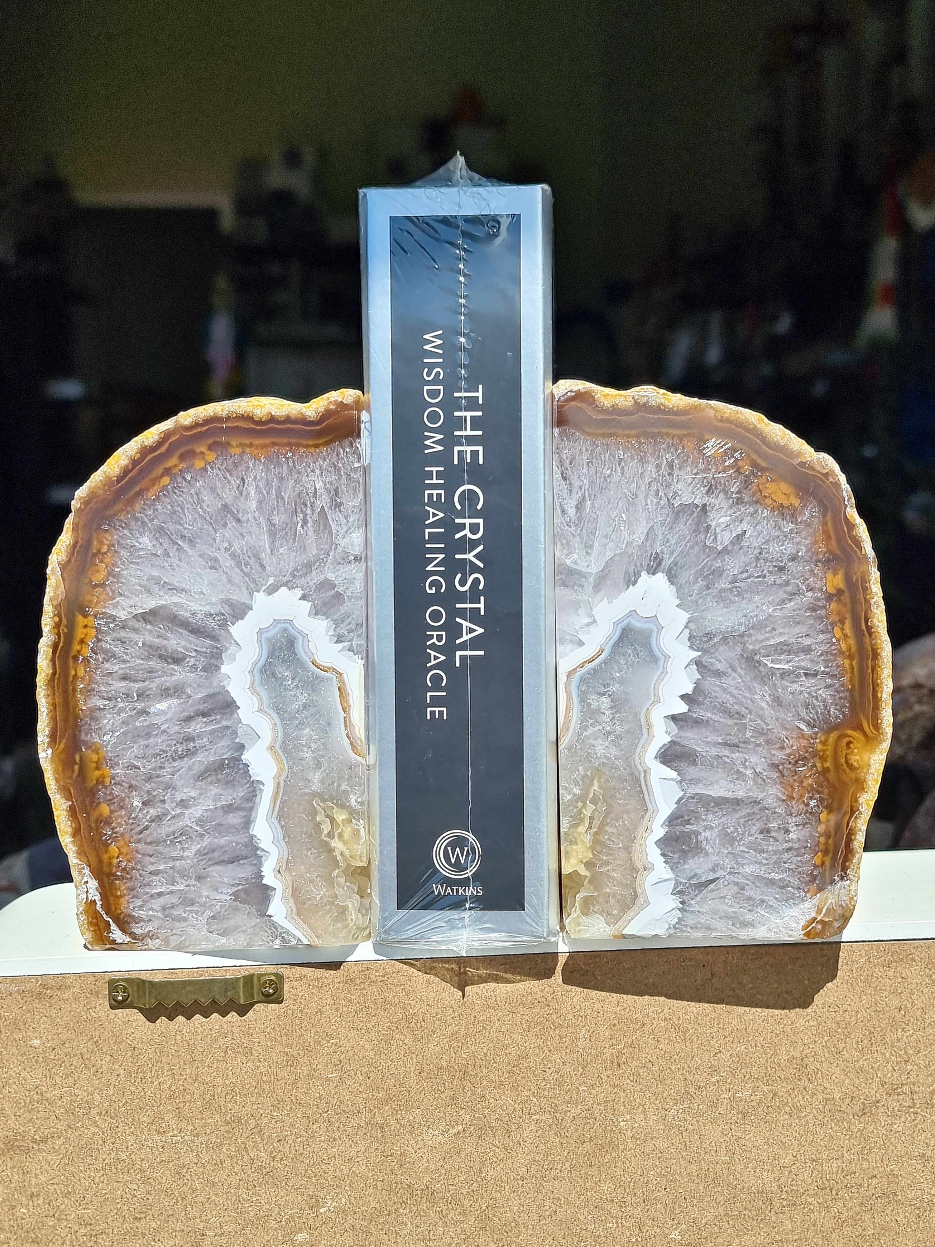 Natural Agate Bookends