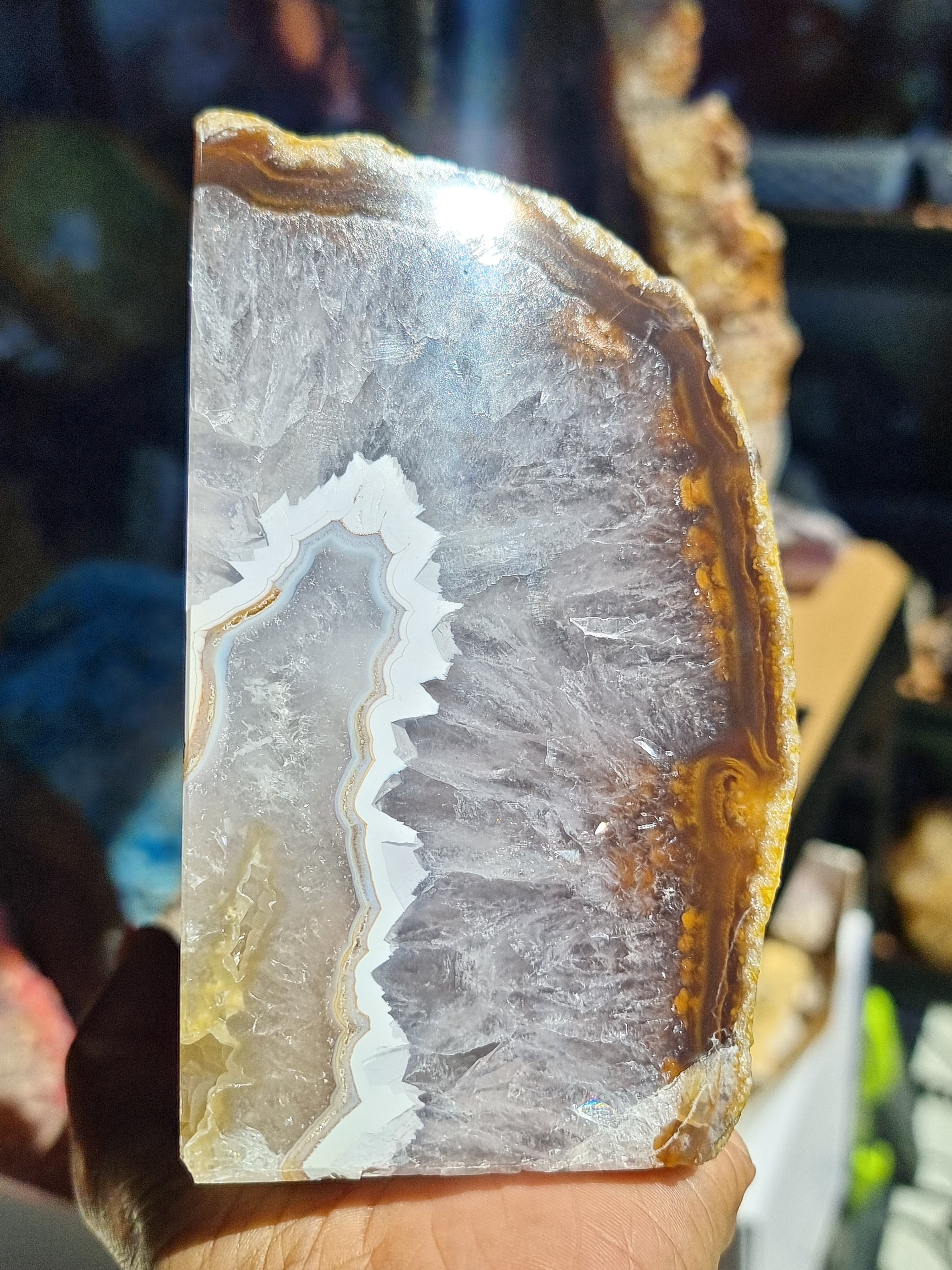 Natural Agate Bookends