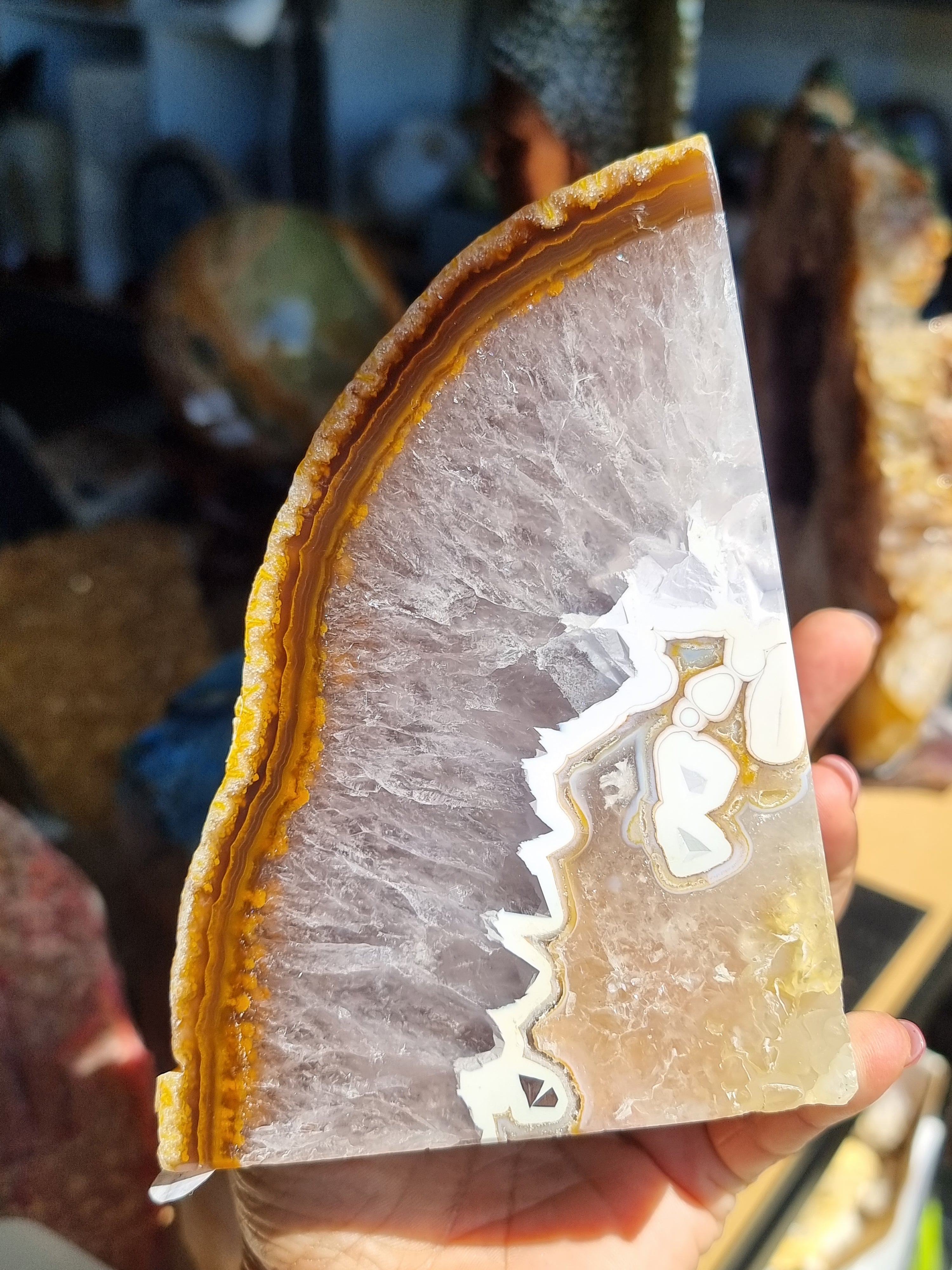 Natural Agate Bookends