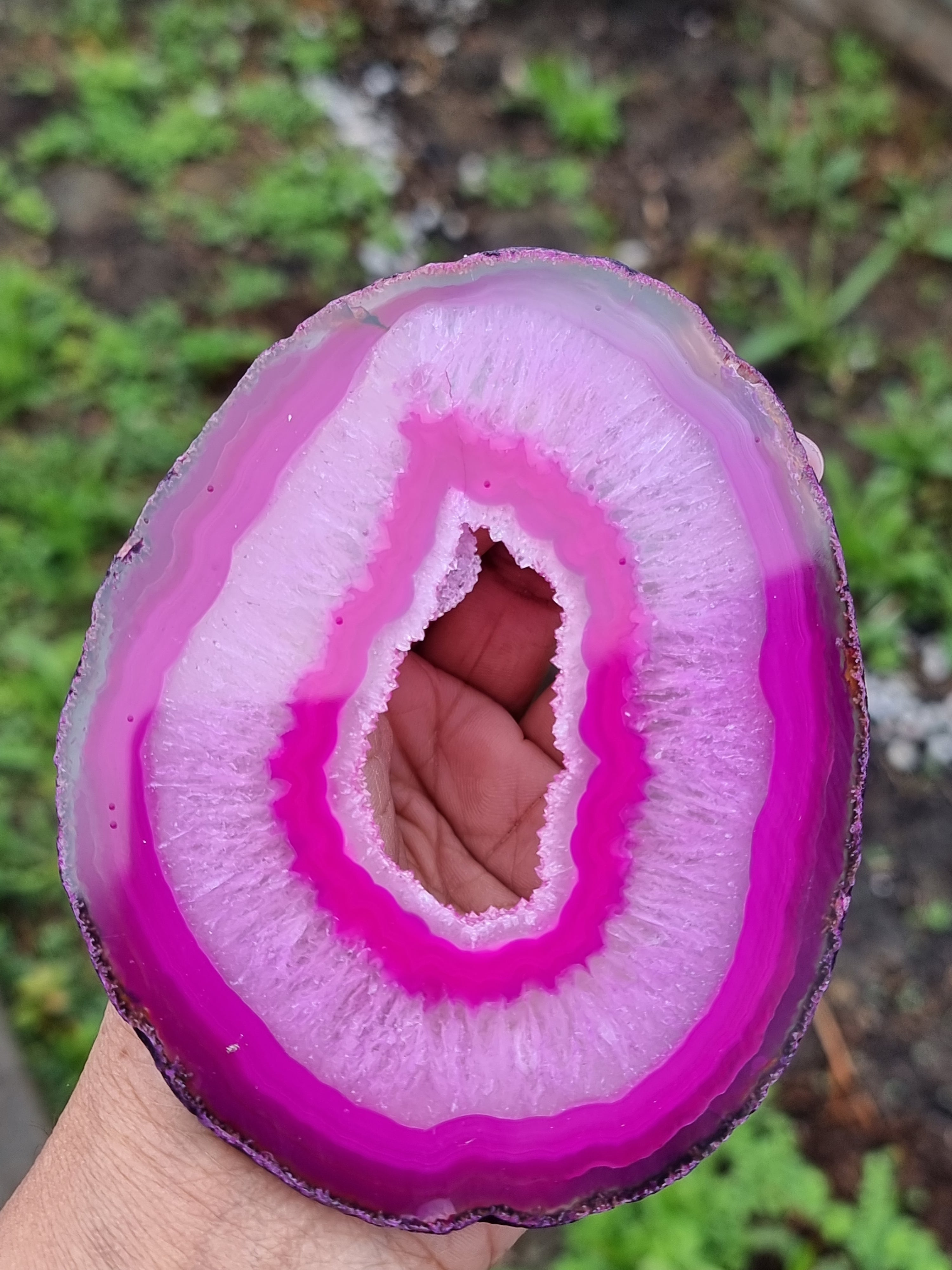 Agate Coaster Slab Pink