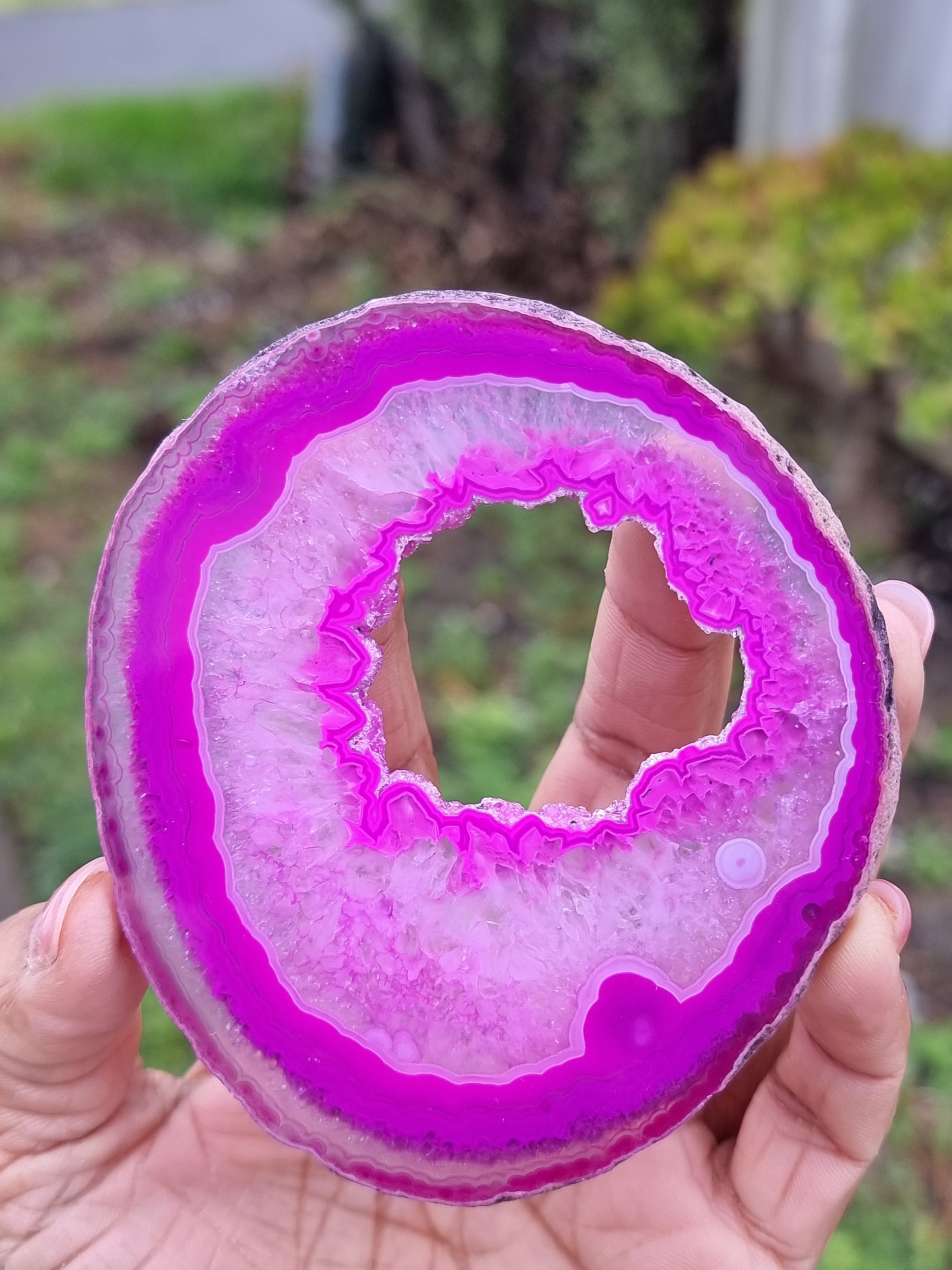 Agate Coaster Slab Pink