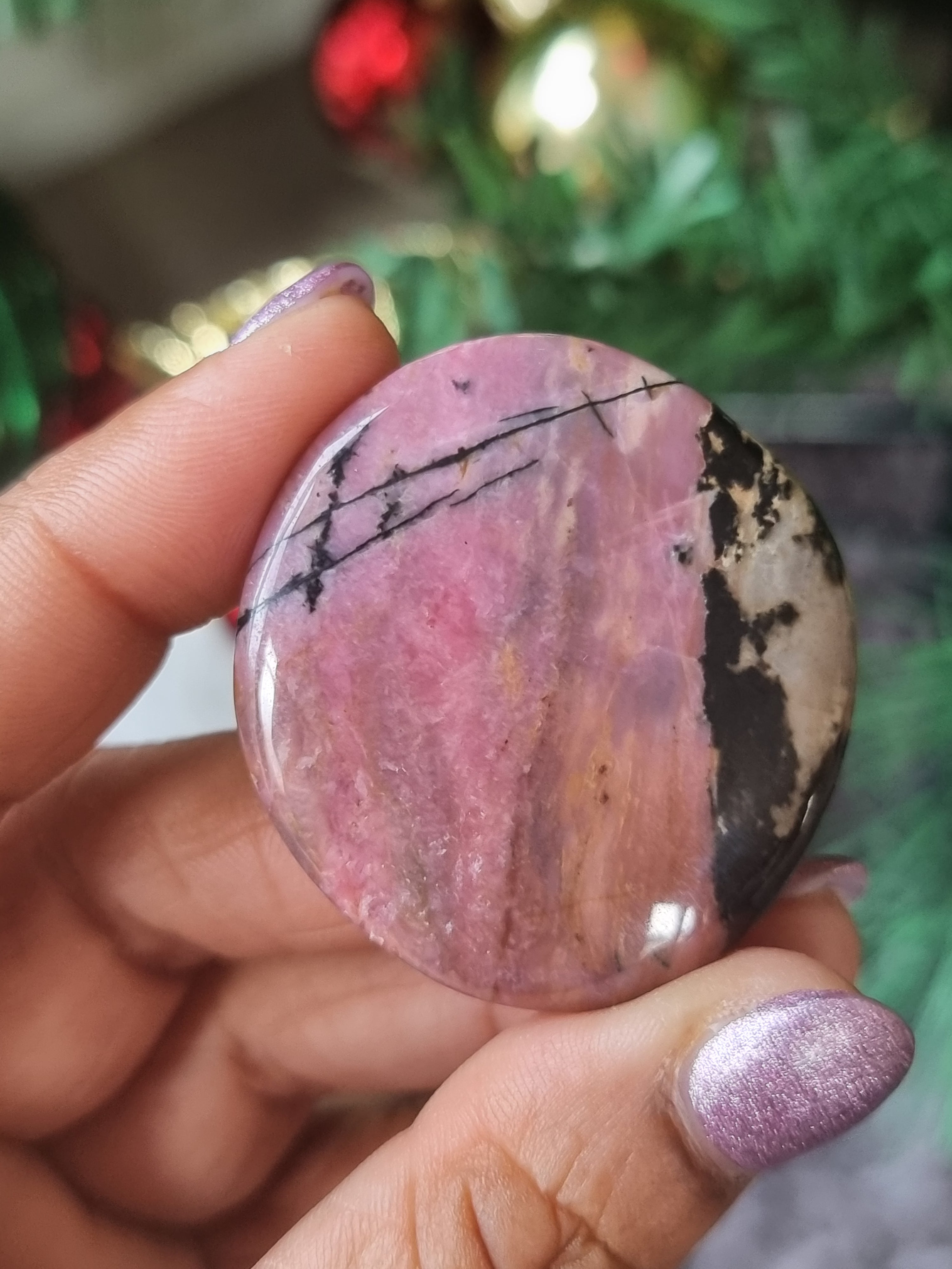 Rhodonite Flat Polished Stone