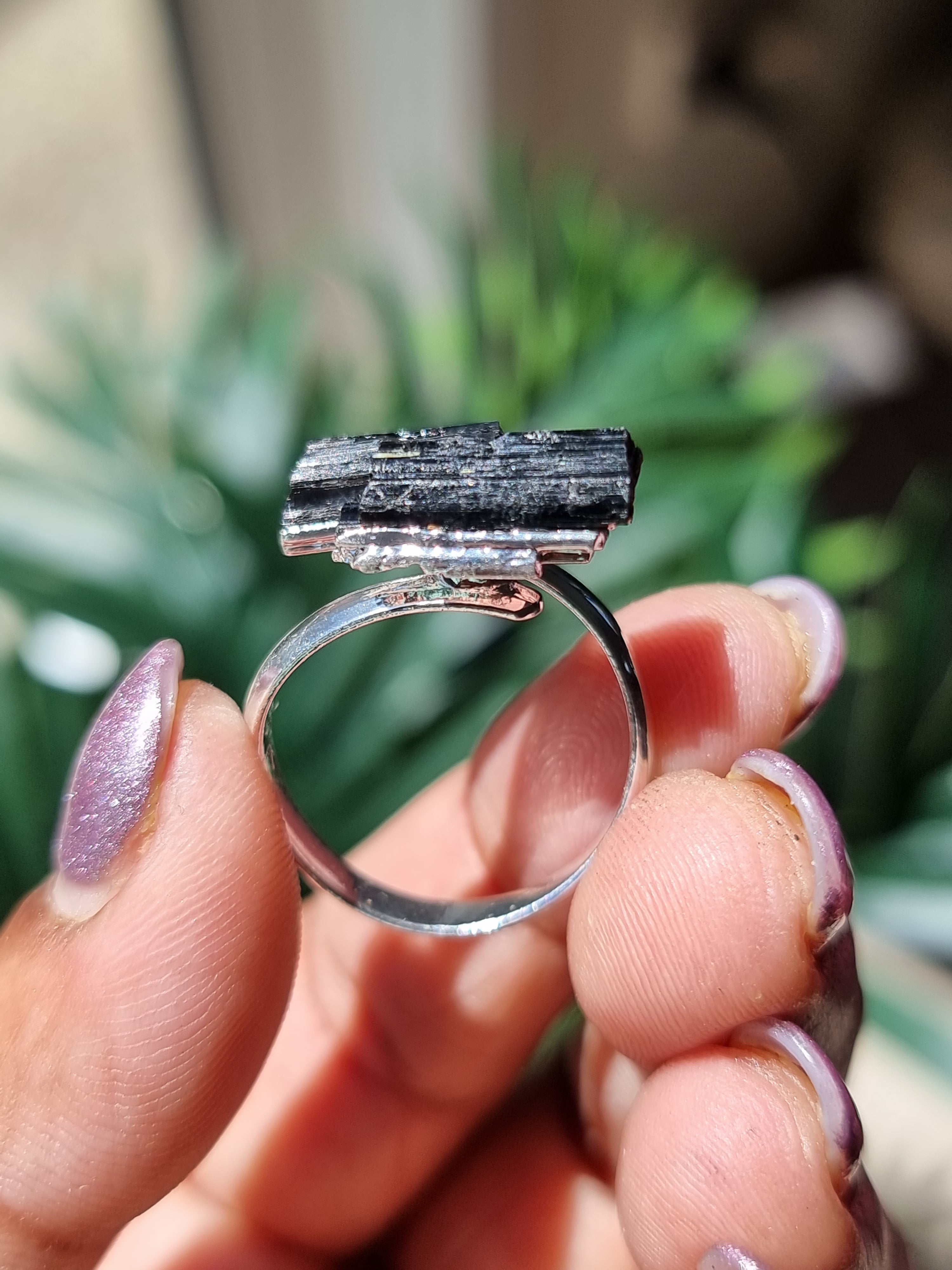 Schlor Tourmaline Rough Ring