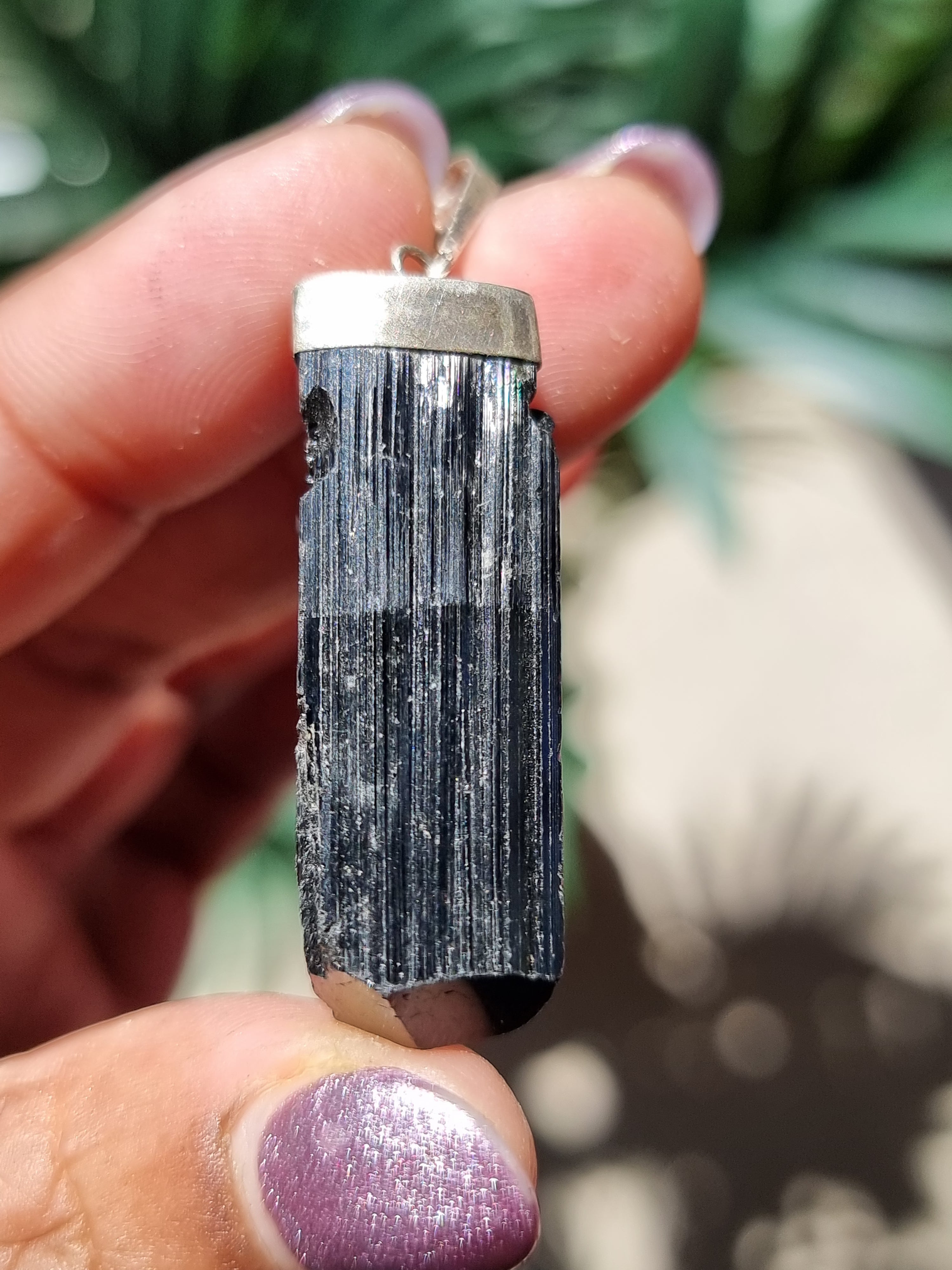 Schlor Tourmaline Rough Pendant