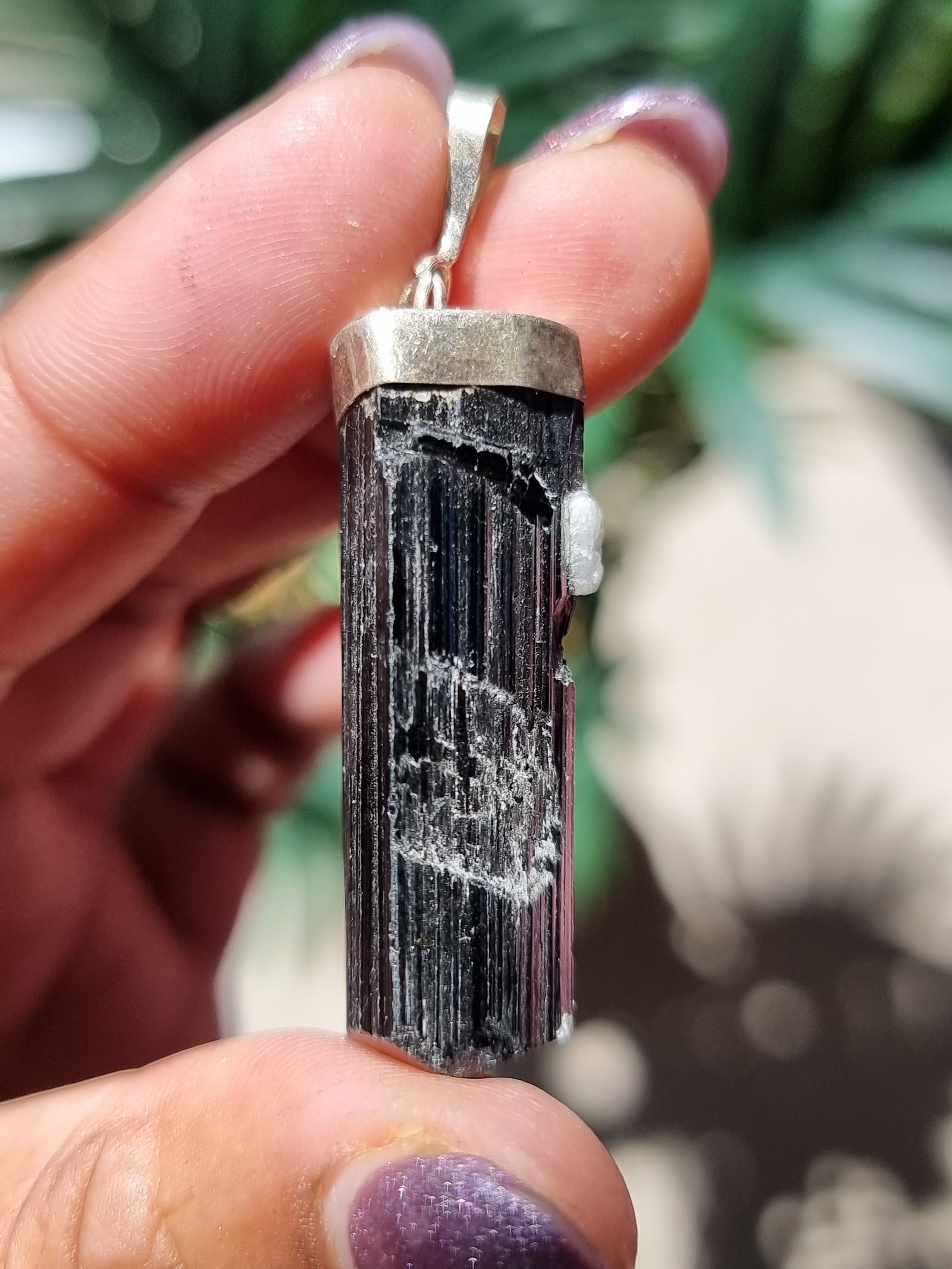 Schlor Tourmaline Rough Pendant
