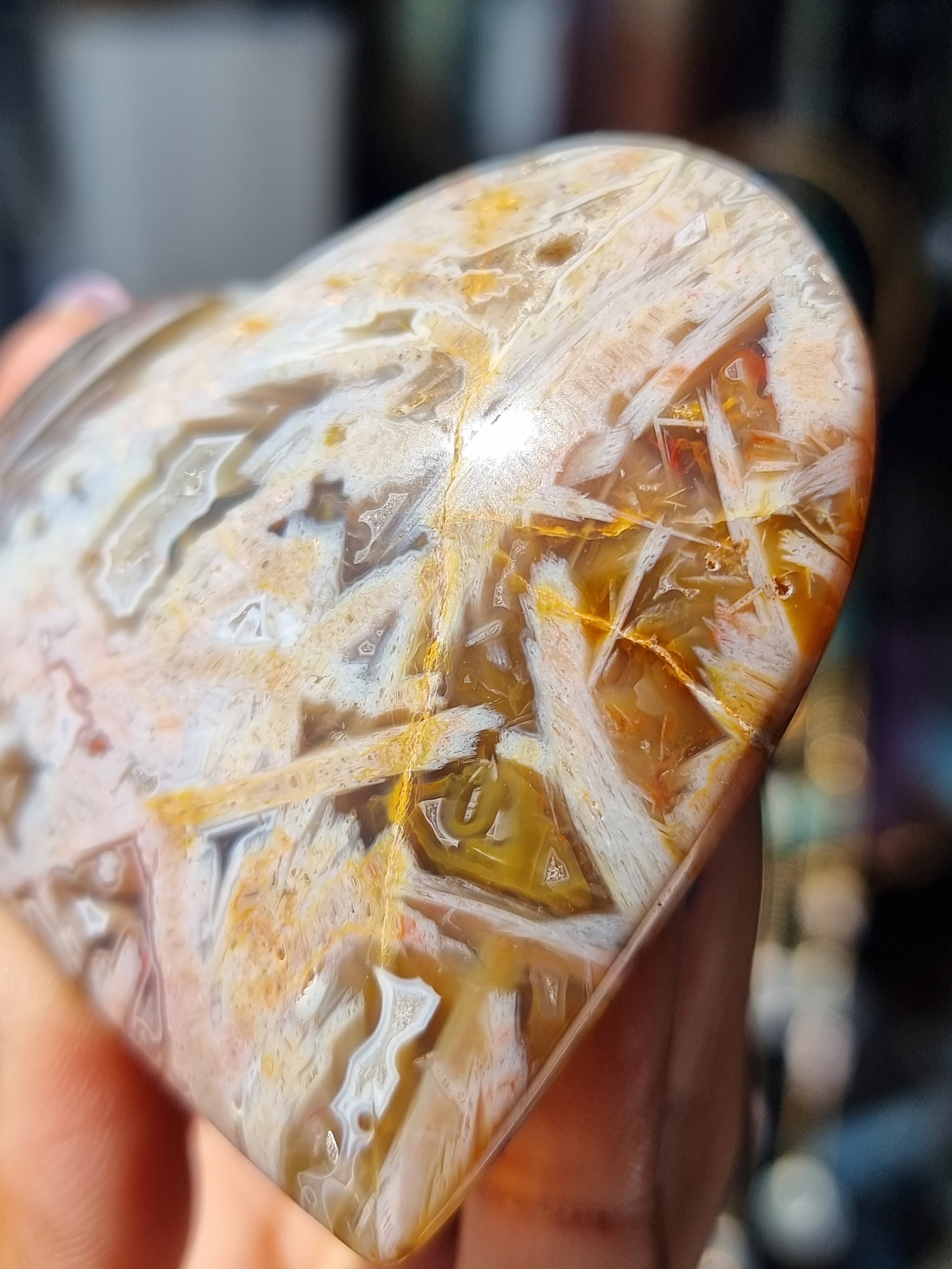 Mixed Jasper Polished Heart