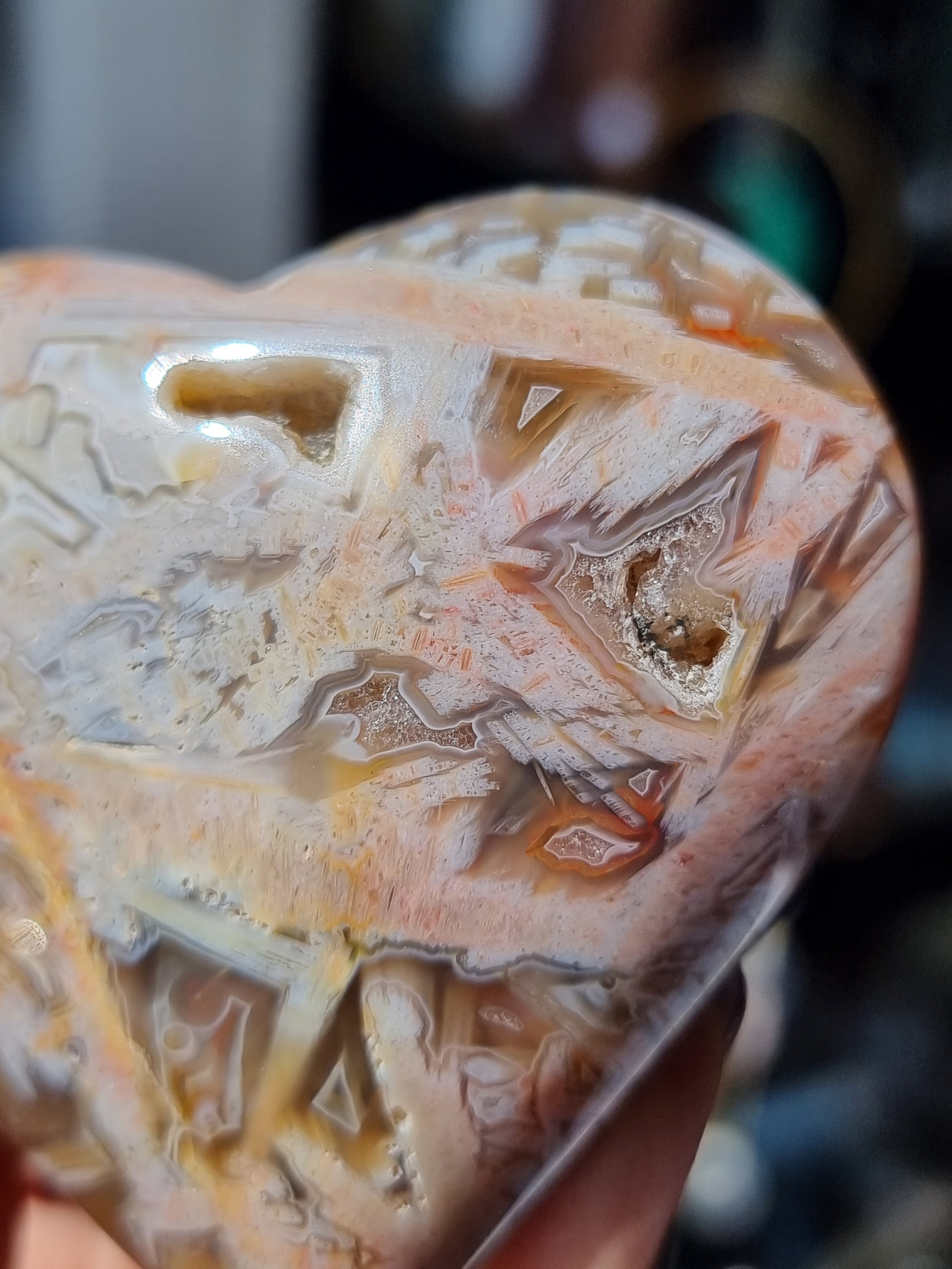 Mixed Jasper Polished Heart