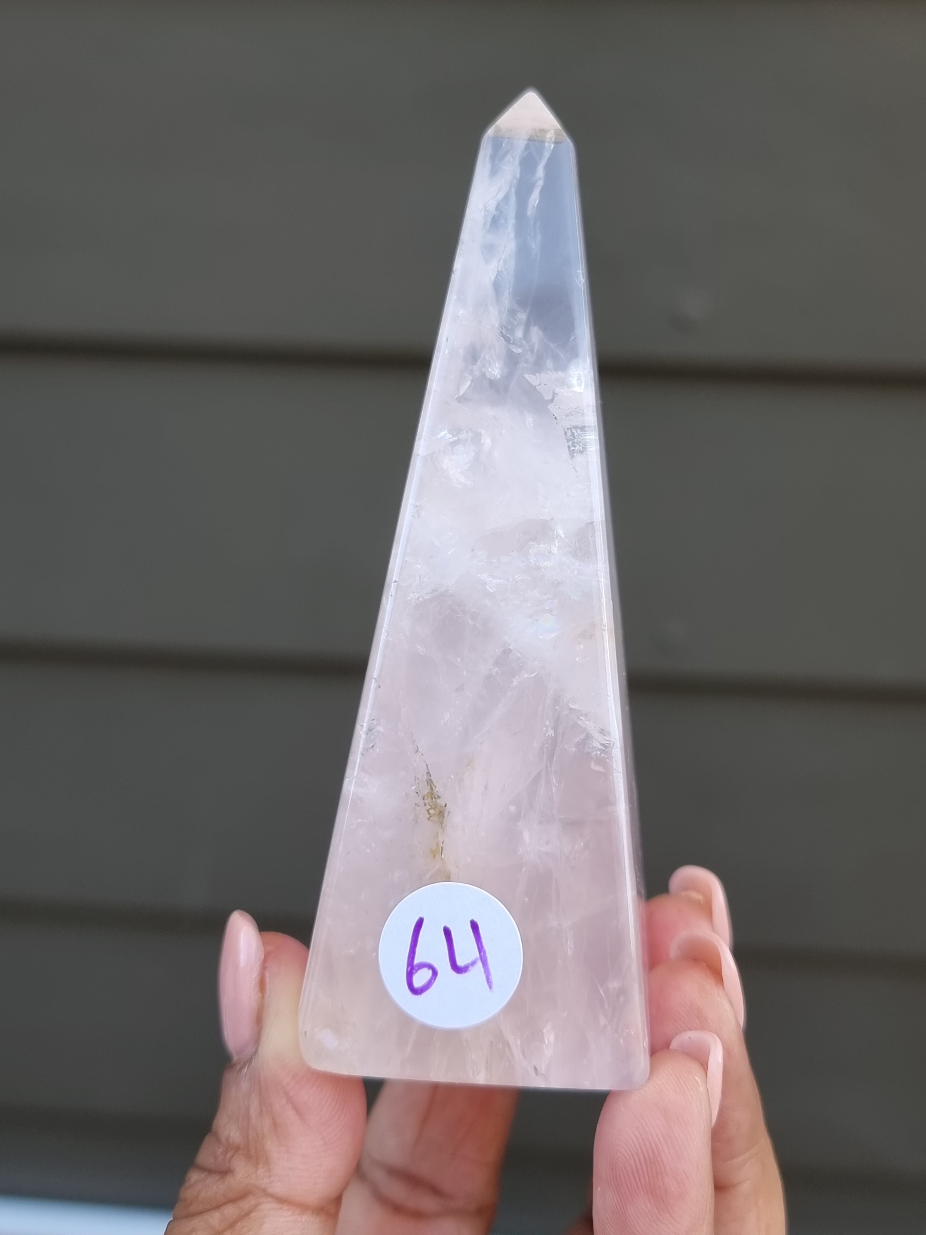 Rose Quartz Obelisk Polished