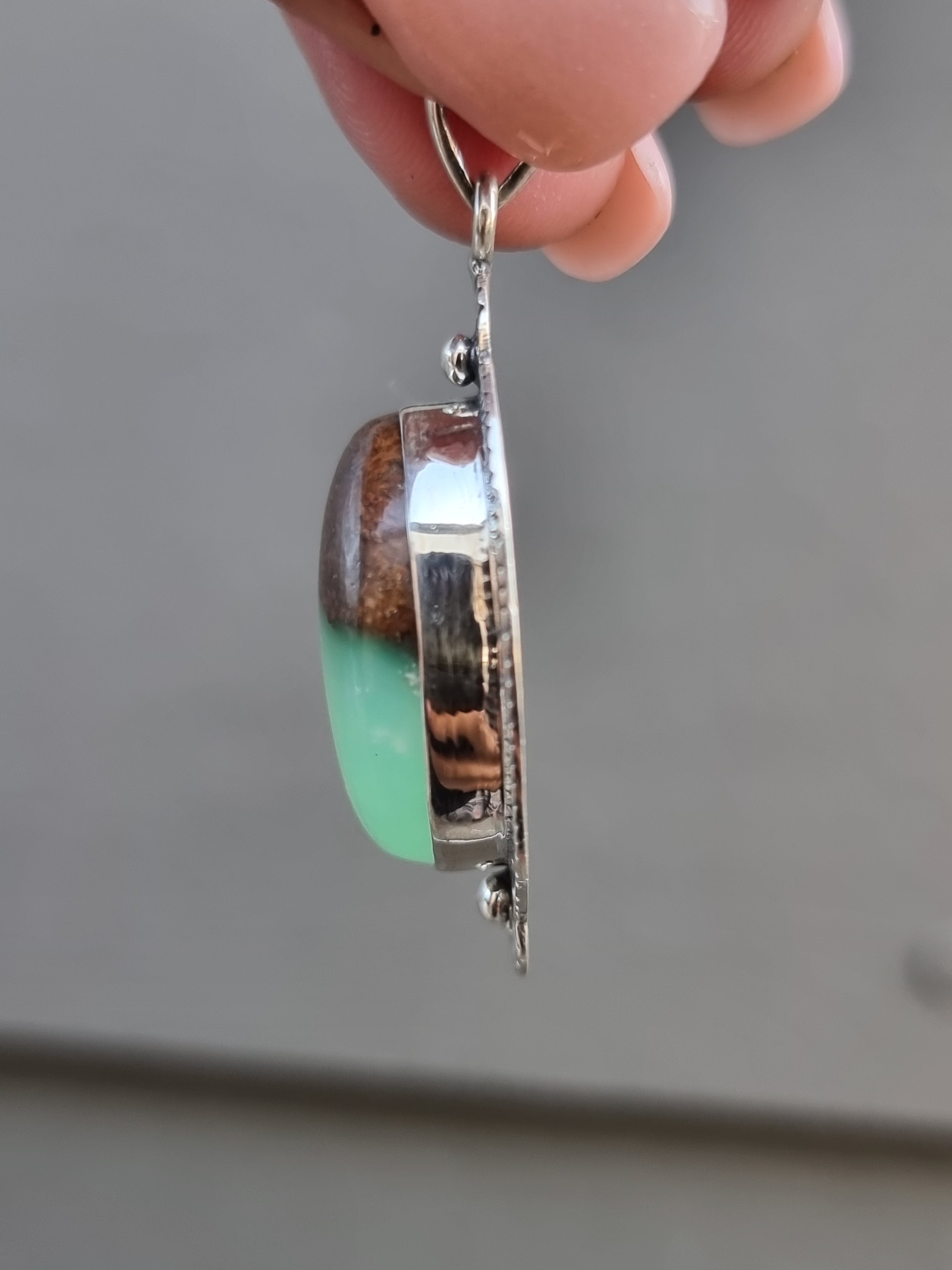 Boulder Chrysoprase Pendant